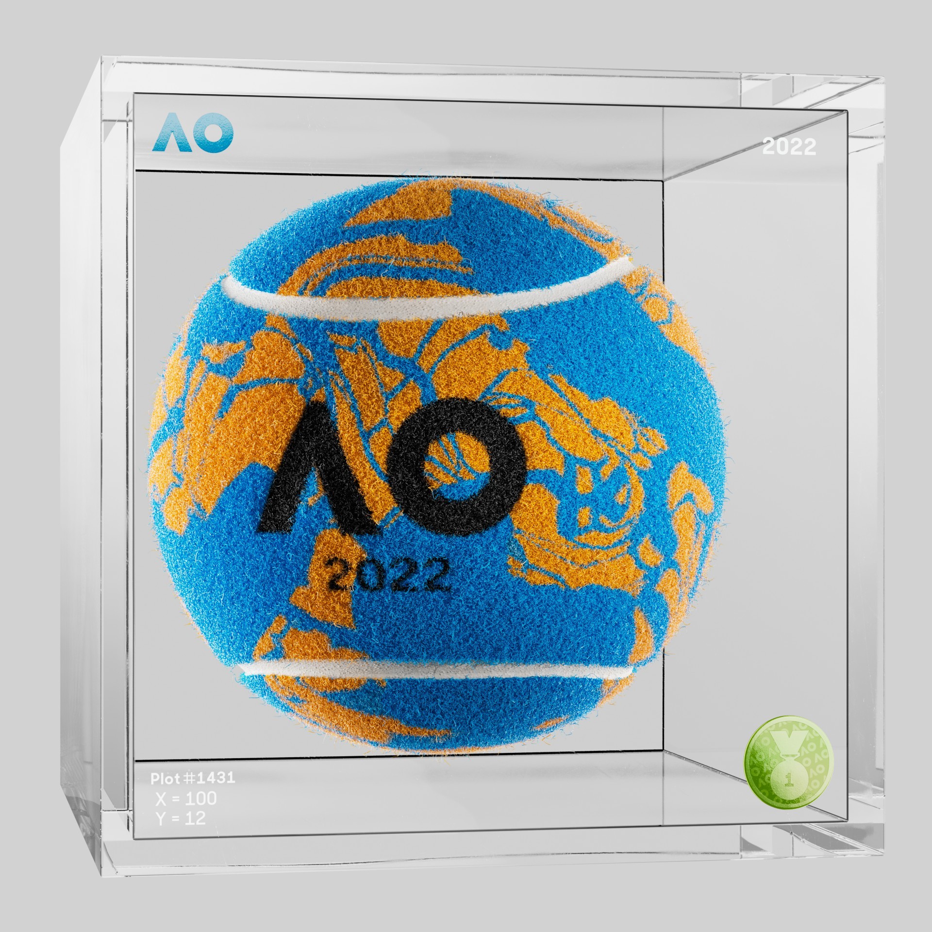 The Australian Open - The Australian Open Art Ball - AO Art Ball #3328 - NFT # 3328