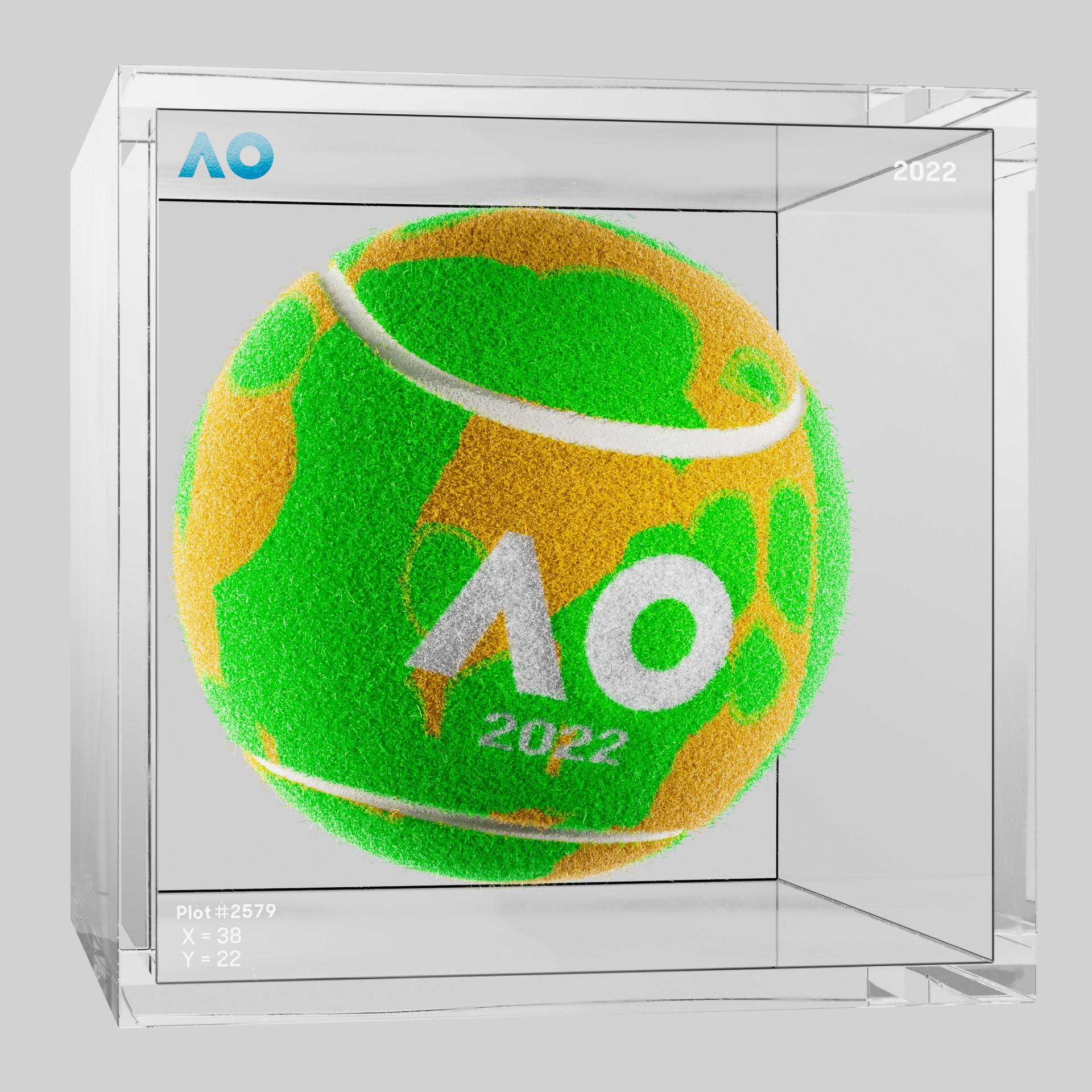 The Australian Open - The Australian Open Art Ball - AO Art Ball #3329 - NFT # 3329