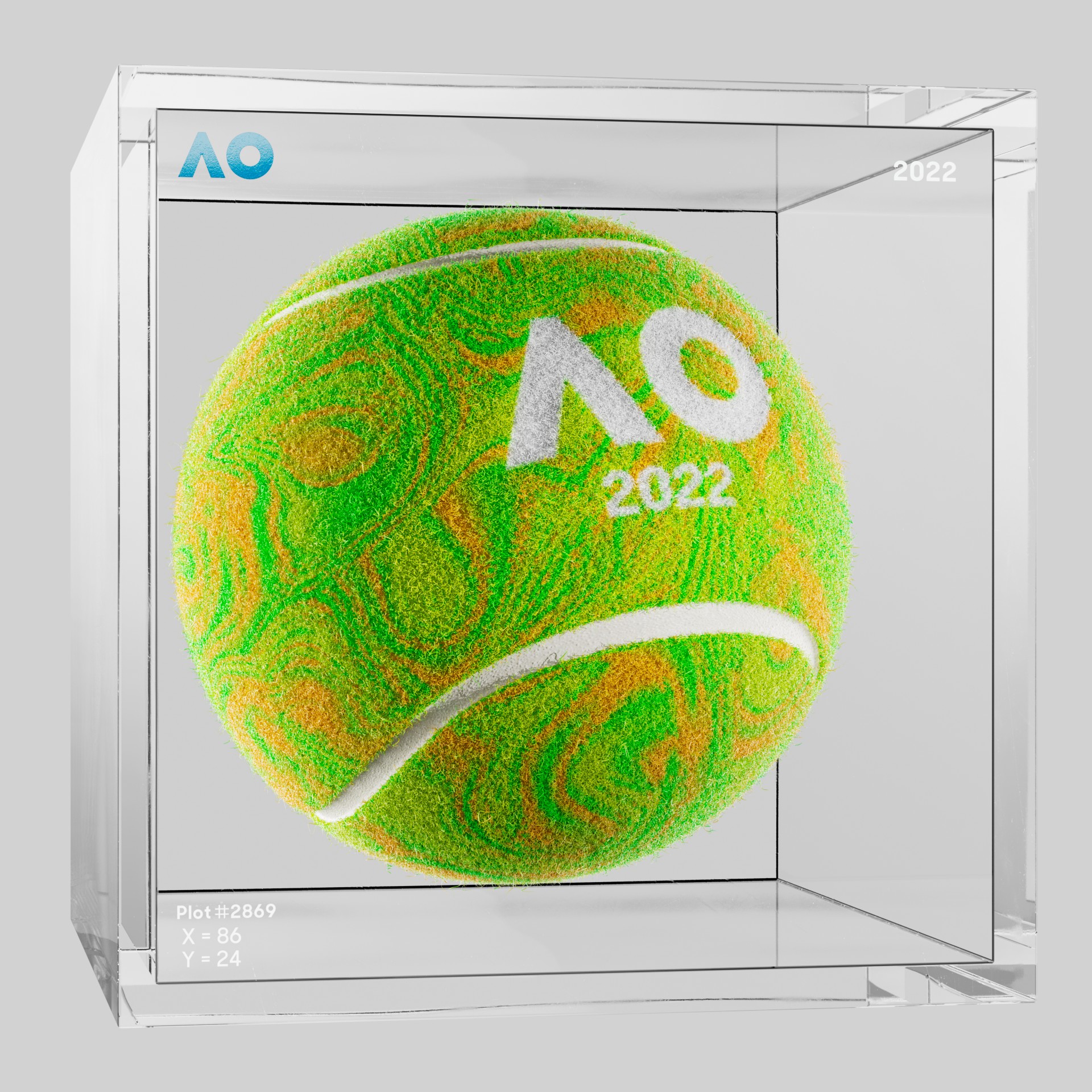 The Australian Open - The Australian Open Art Ball - AO Art Ball #3333 - NFT # 3333