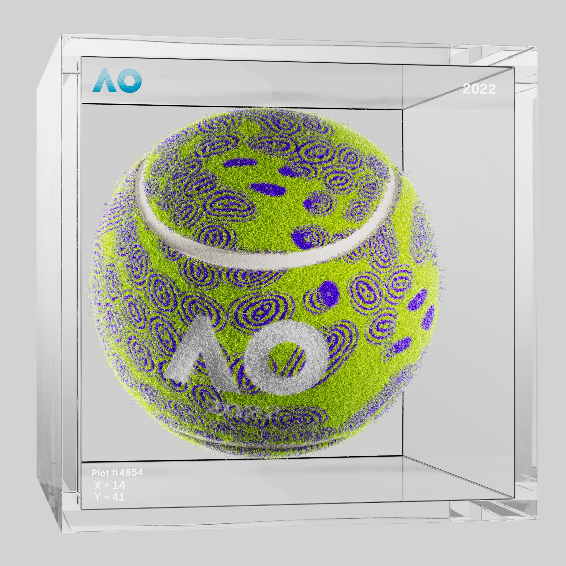 The Australian Open - The Australian Open Art Ball - AO Art Ball #3334 - NFT # 3334