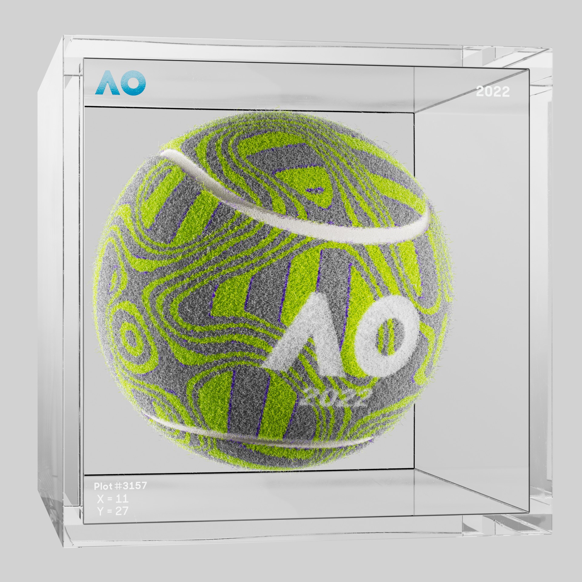 The Australian Open - The Australian Open Art Ball - AO Art Ball #3335 - NFT # 3335