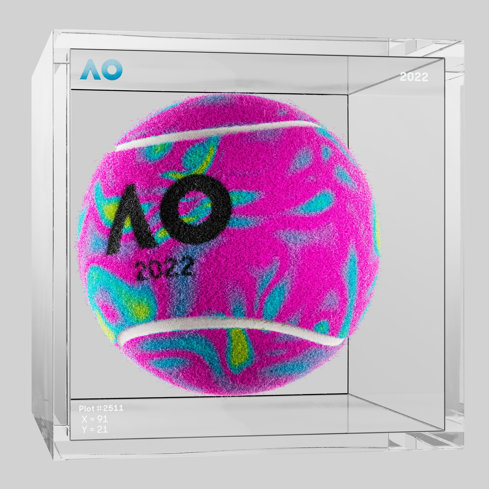 The Australian Open - The Australian Open Art Ball - AO Art Ball #3336 - NFT # 3336