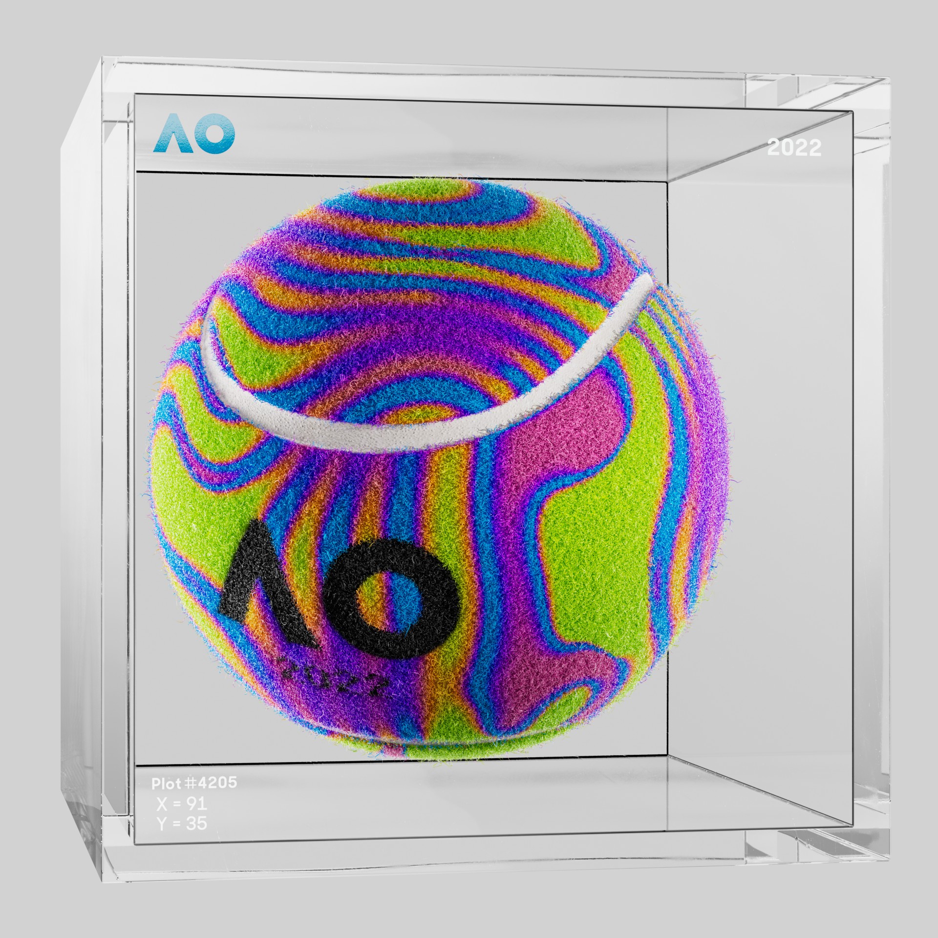 The Australian Open - The Australian Open Art Ball - AO Art Ball #3339 - NFT # 3339