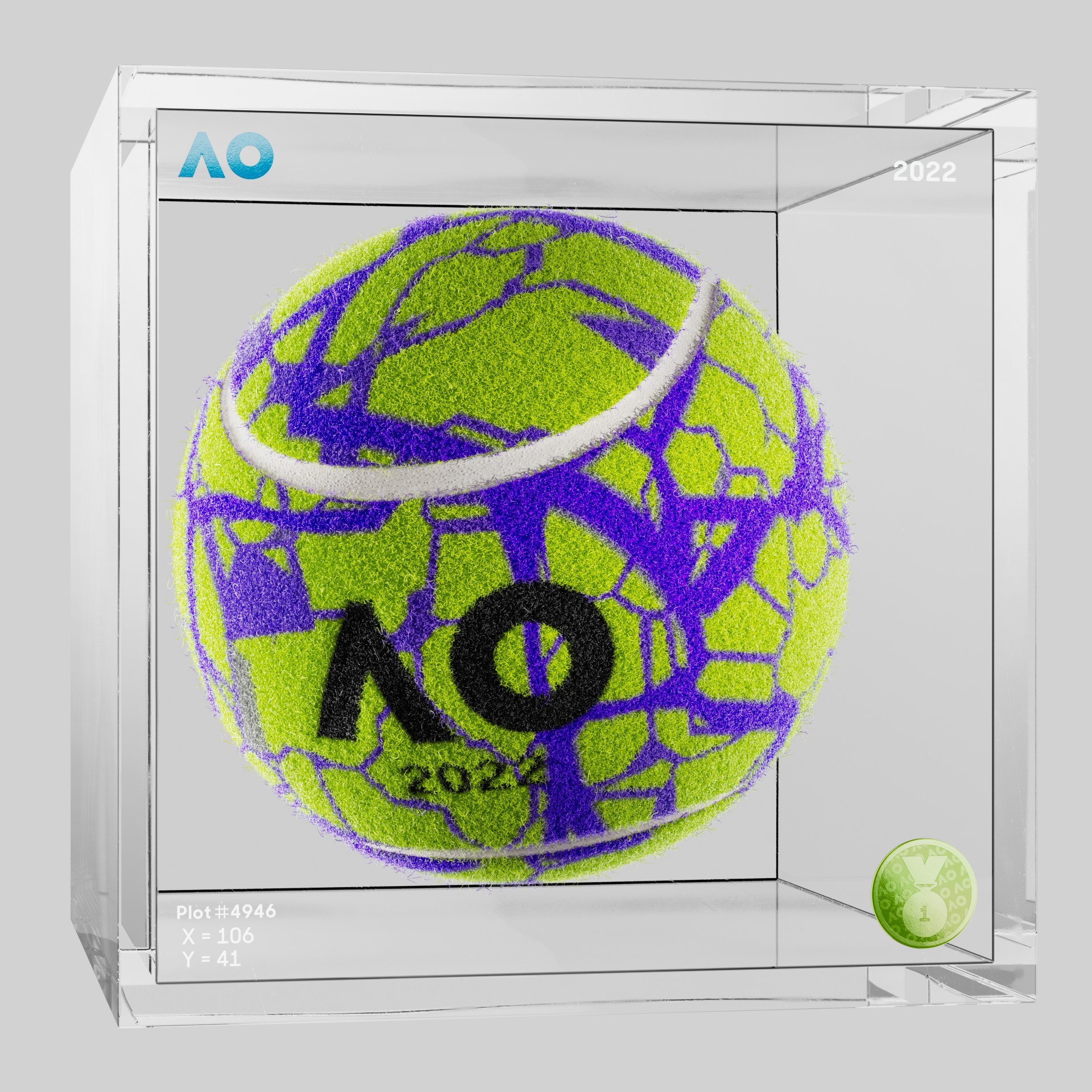 The Australian Open - The Australian Open Art Ball - AO Art Ball #334 - NFT # 334