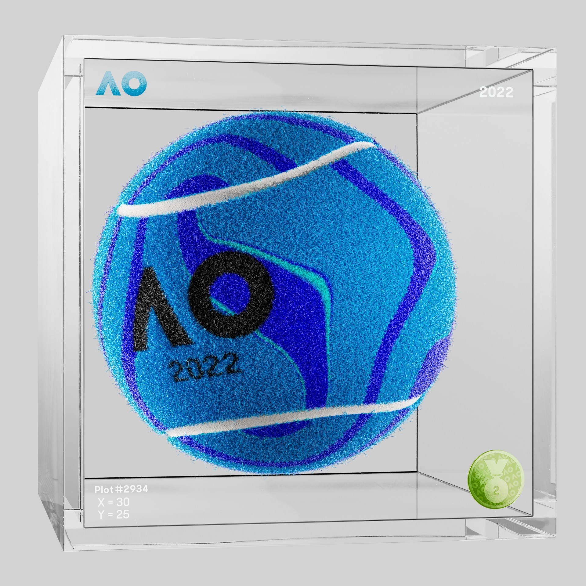 The Australian Open - The Australian Open Art Ball - AO Art Ball #3341 - NFT # 3341