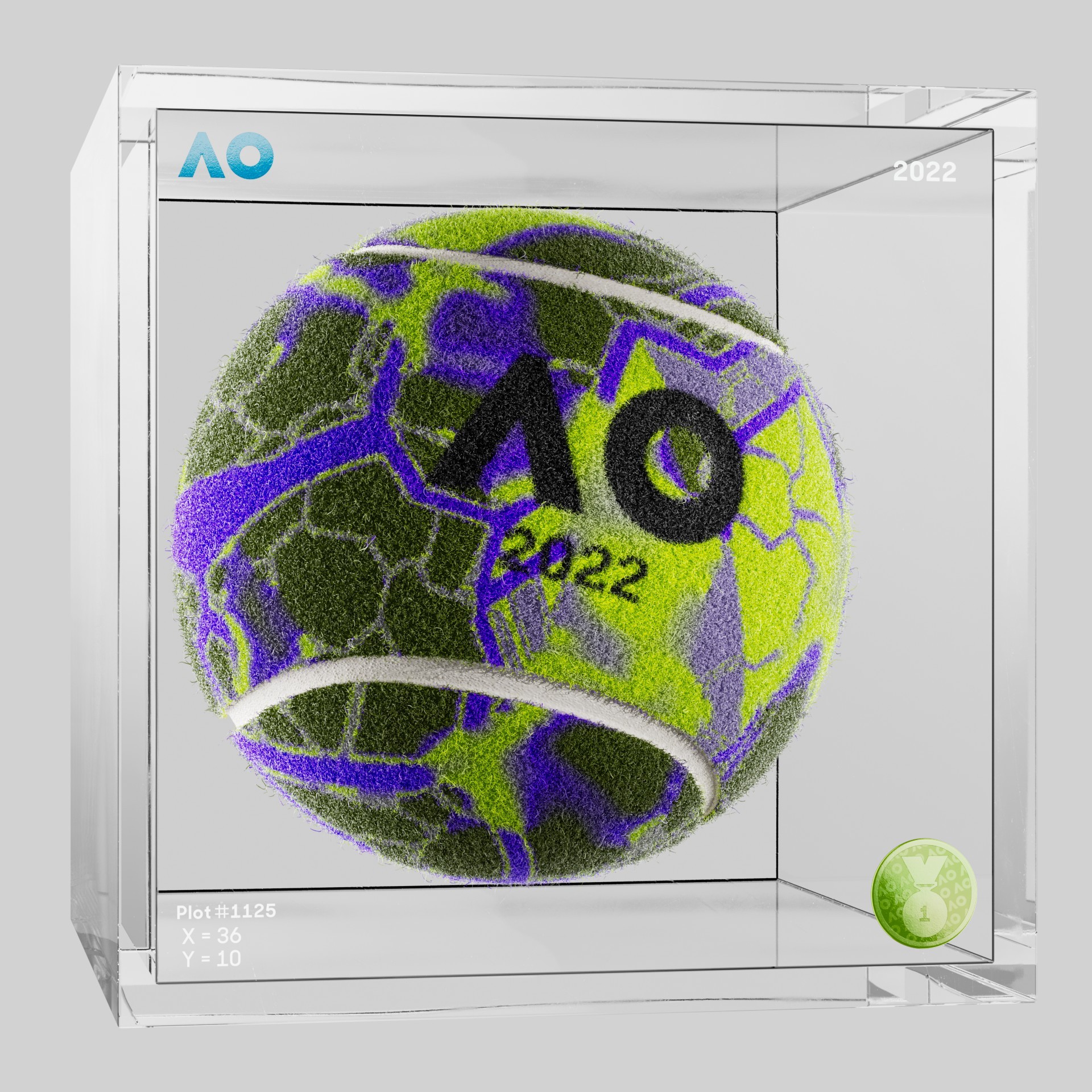 The Australian Open - The Australian Open Art Ball - AO Art Ball #3342 - NFT # 3342