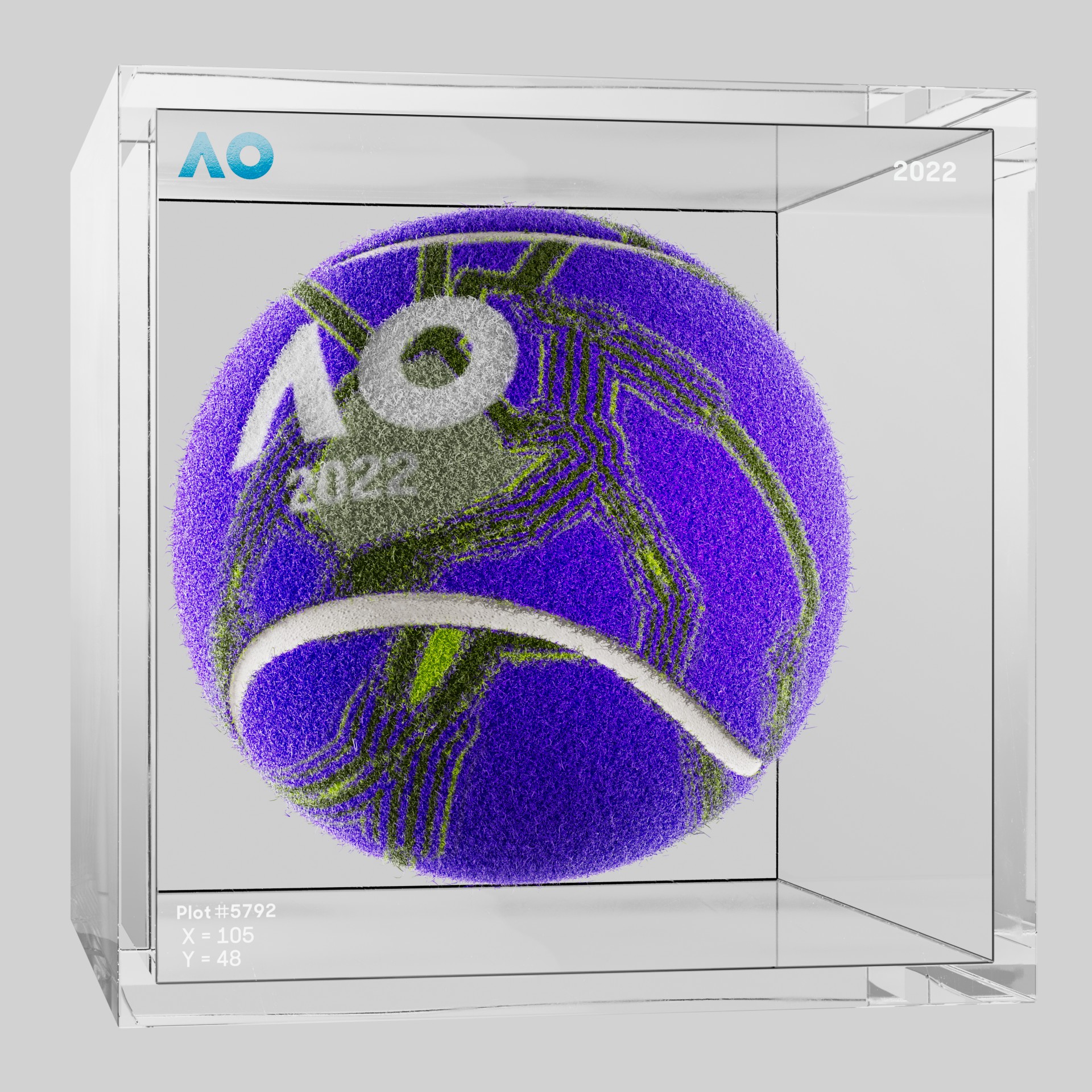 The Australian Open - The Australian Open Art Ball - AO Art Ball #3343 - NFT # 3343