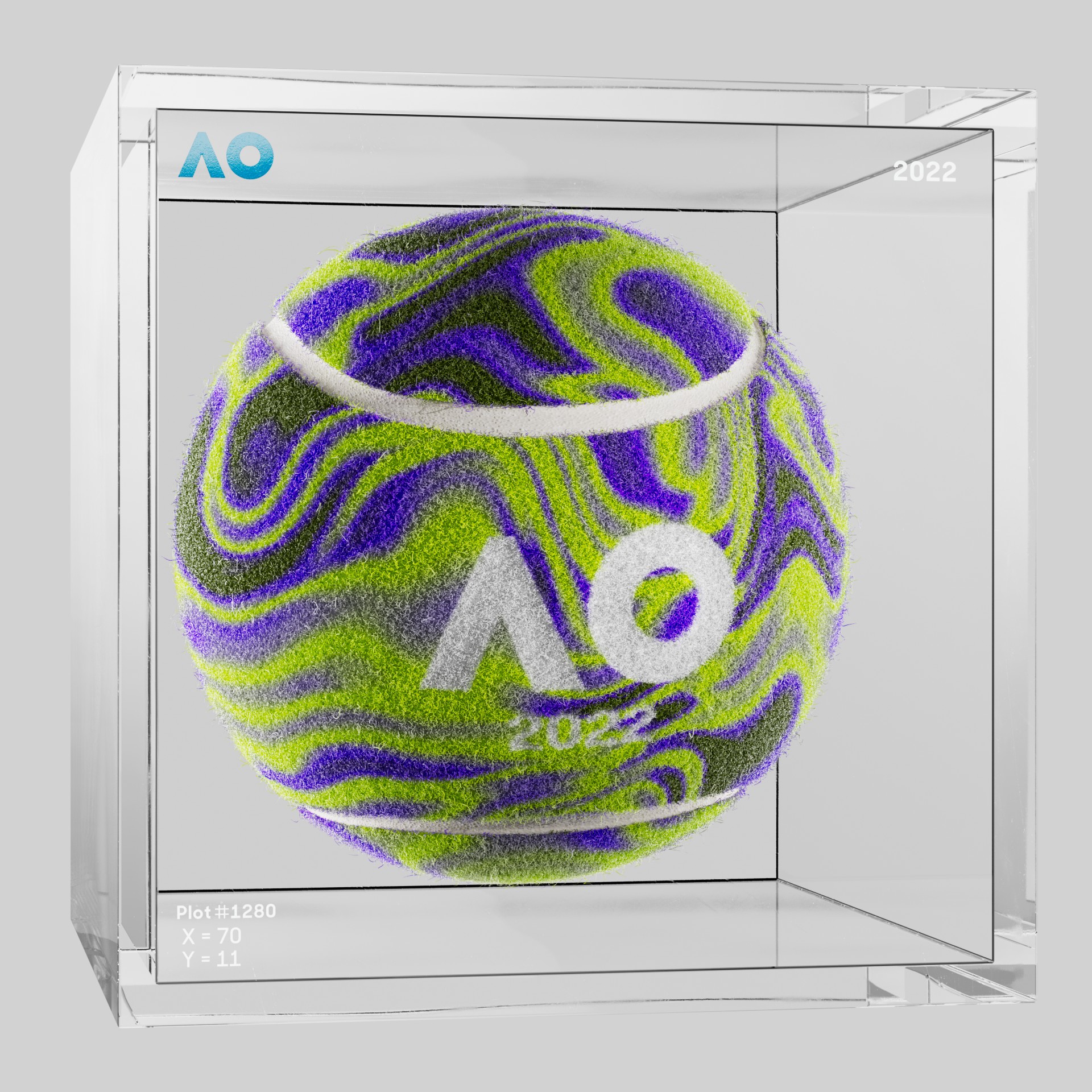 The Australian Open - The Australian Open Art Ball - AO Art Ball #3348 - NFT # 3348