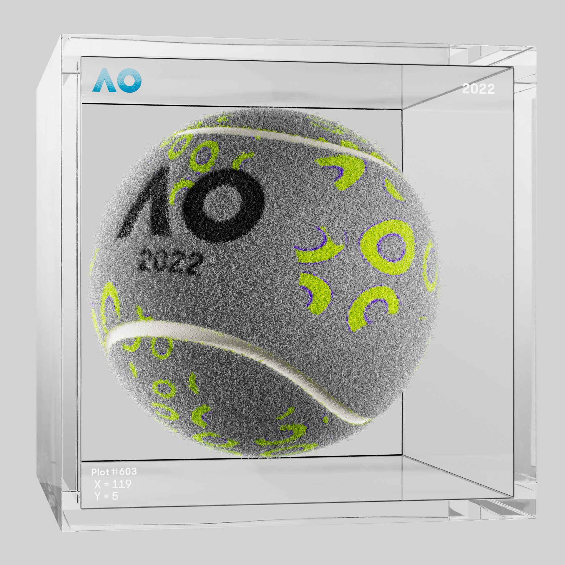 The Australian Open - The Australian Open Art Ball - AO Art Ball #335 - NFT # 335