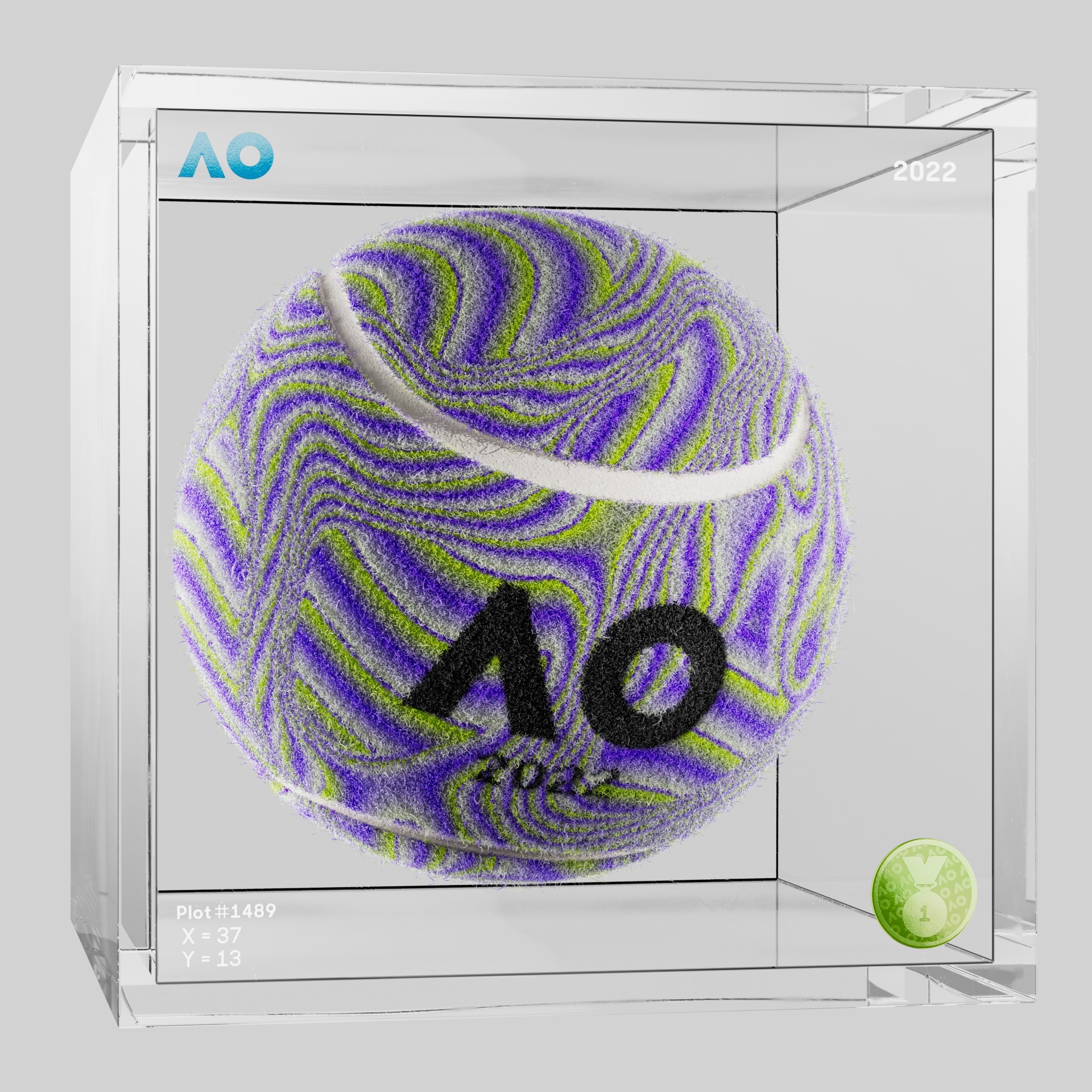 The Australian Open - The Australian Open Art Ball - AO Art Ball #3351 - NFT # 3351