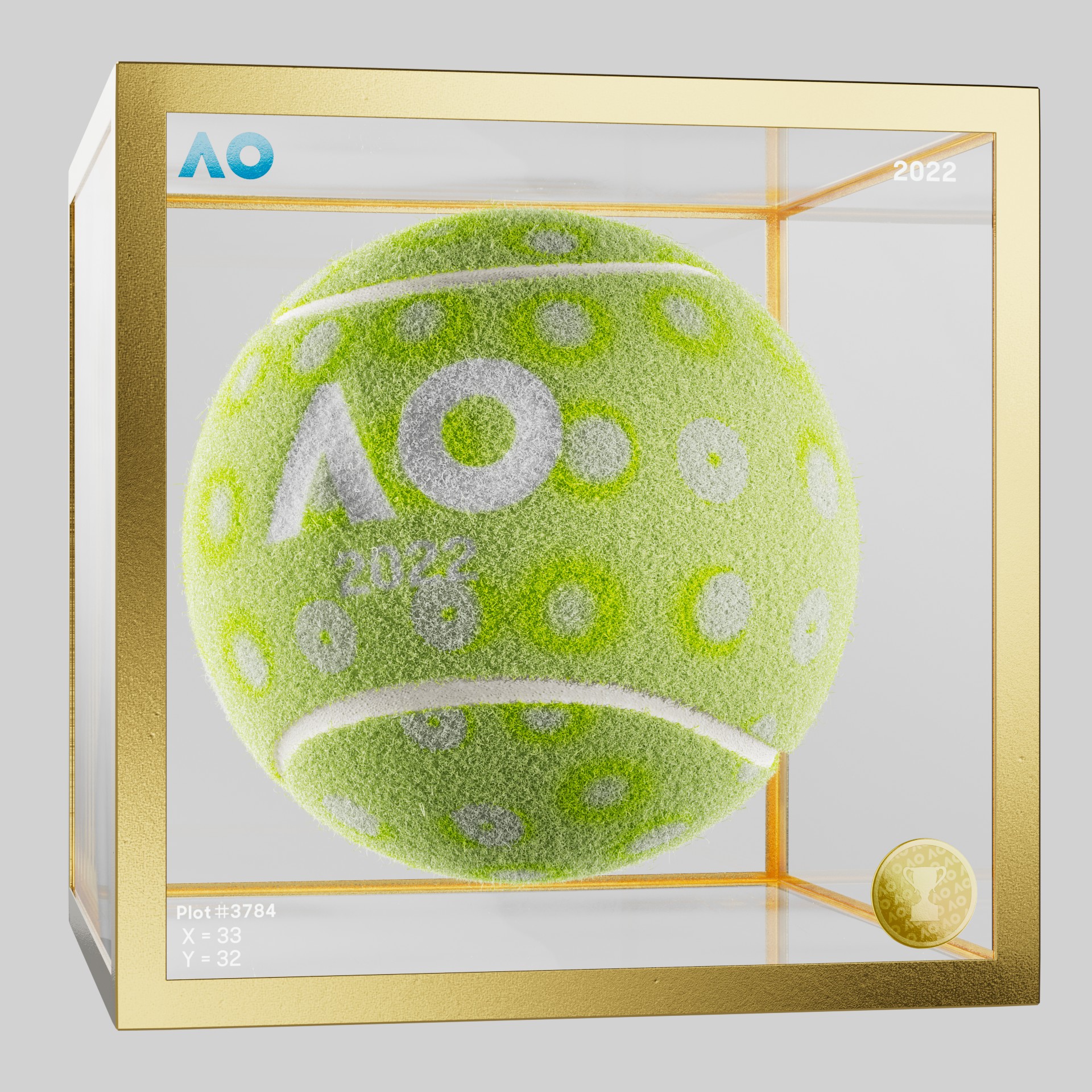 The Australian Open - The Australian Open Art Ball - AO Art Ball #3355 - NFT # 3355