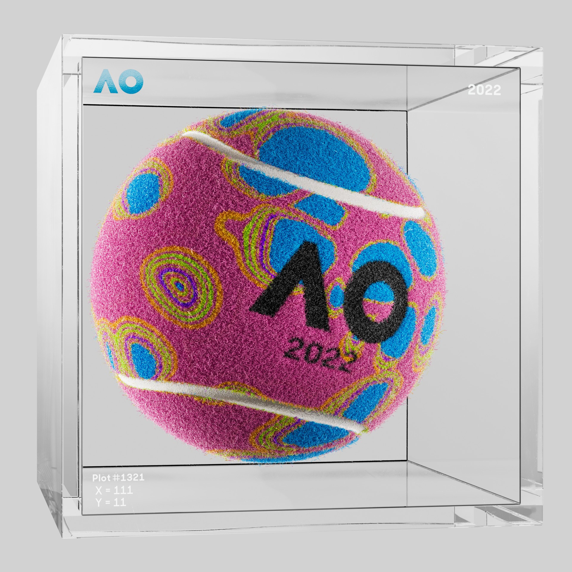 The Australian Open - The Australian Open Art Ball - AO Art Ball #3357 - NFT # 3357