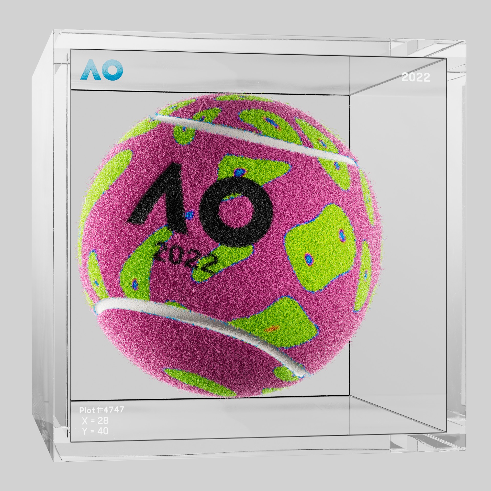 The Australian Open - The Australian Open Art Ball - AO Art Ball #3358 - NFT # 3358