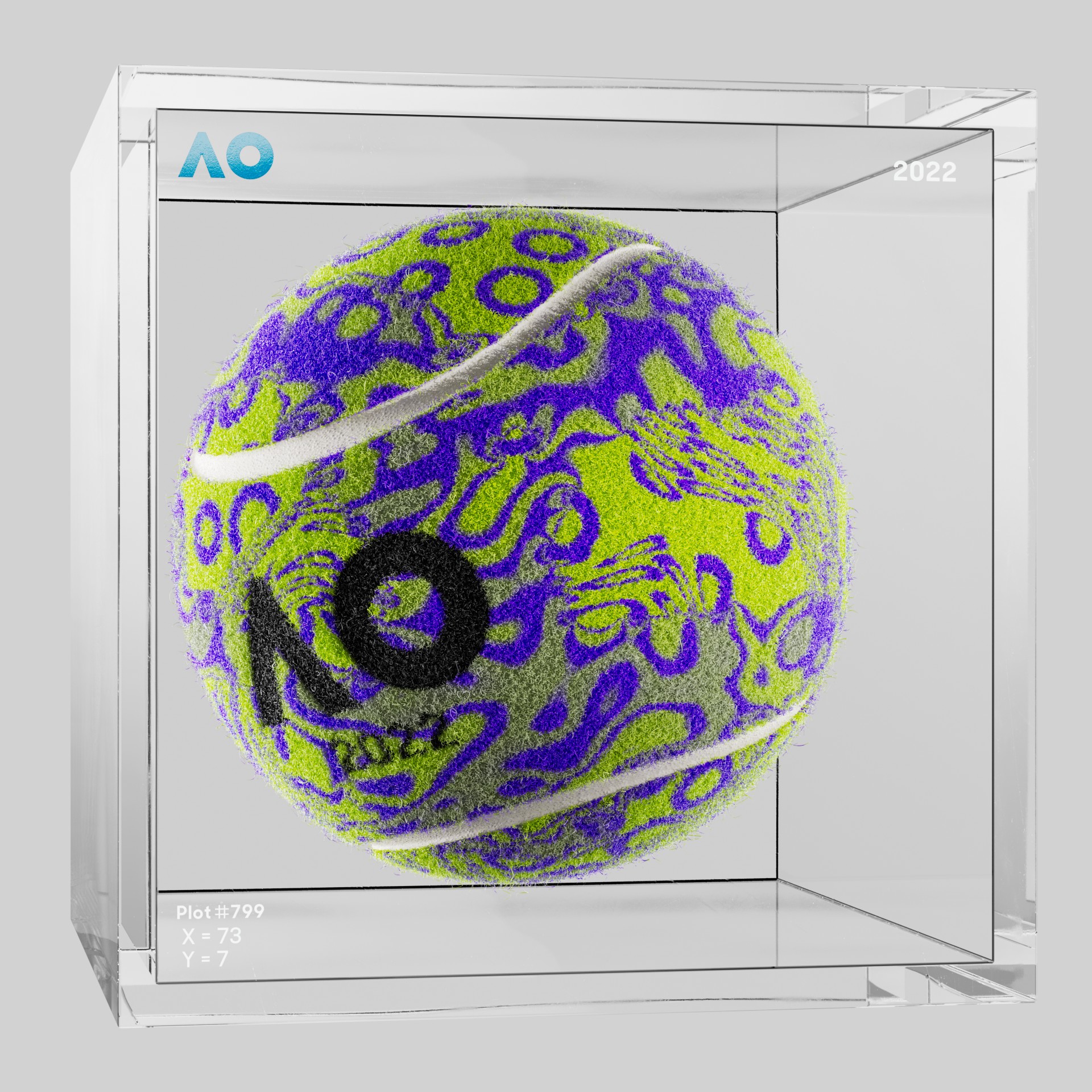 The Australian Open - The Australian Open Art Ball - AO Art Ball #3359 - NFT # 3359