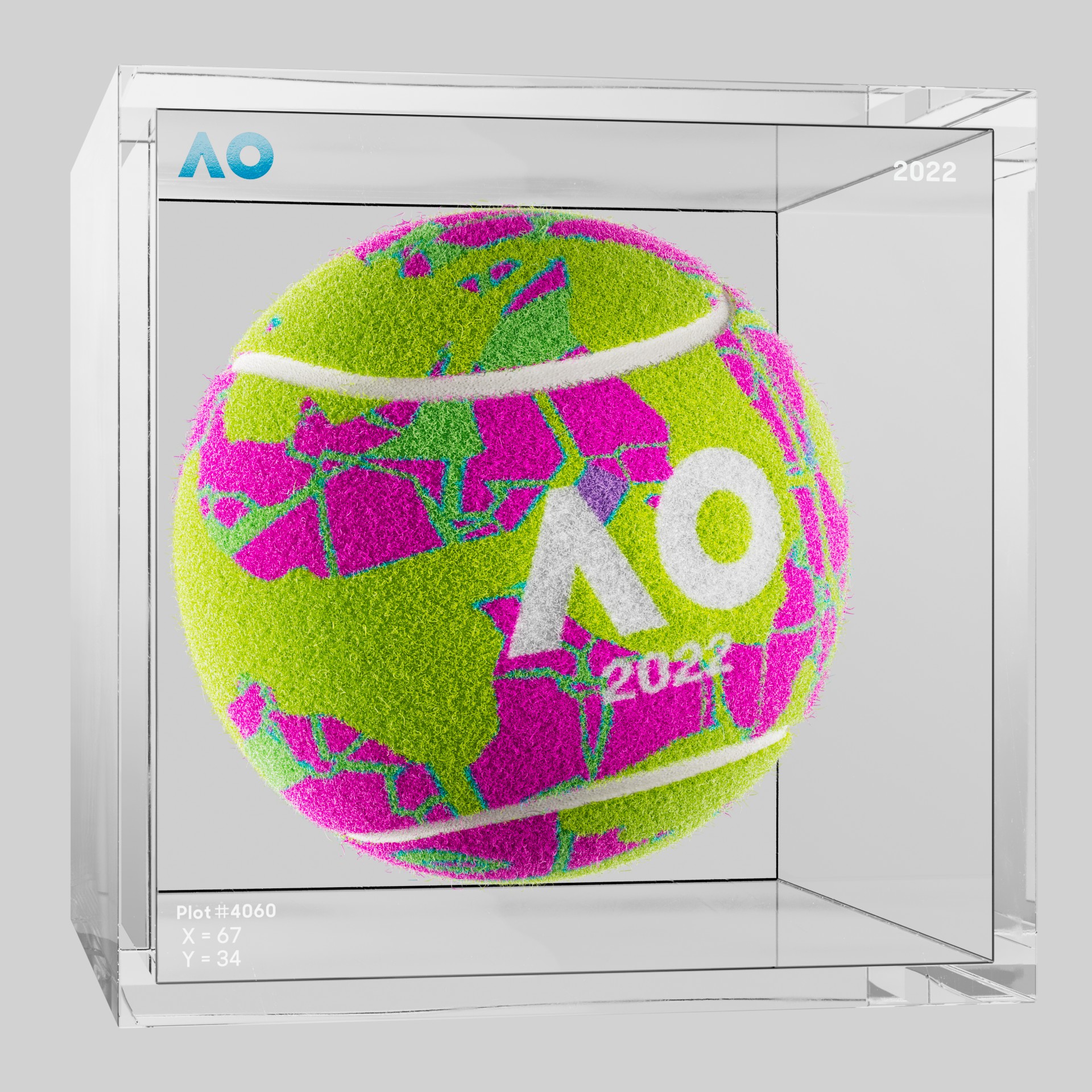 The Australian Open - The Australian Open Art Ball - AO Art Ball #3360 - NFT # 3360