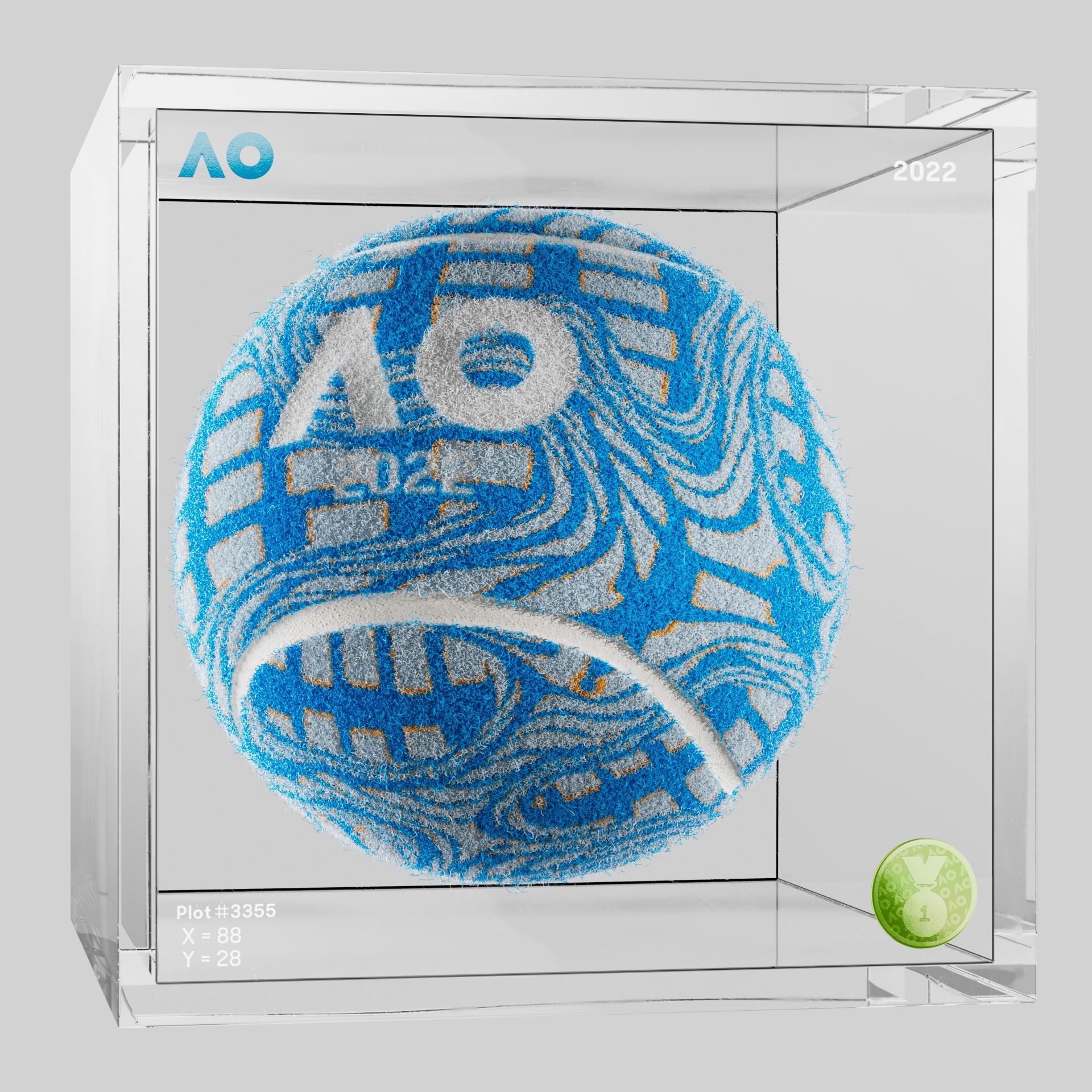 The Australian Open - The Australian Open Art Ball - AO Art Ball #3362 - NFT # 3362