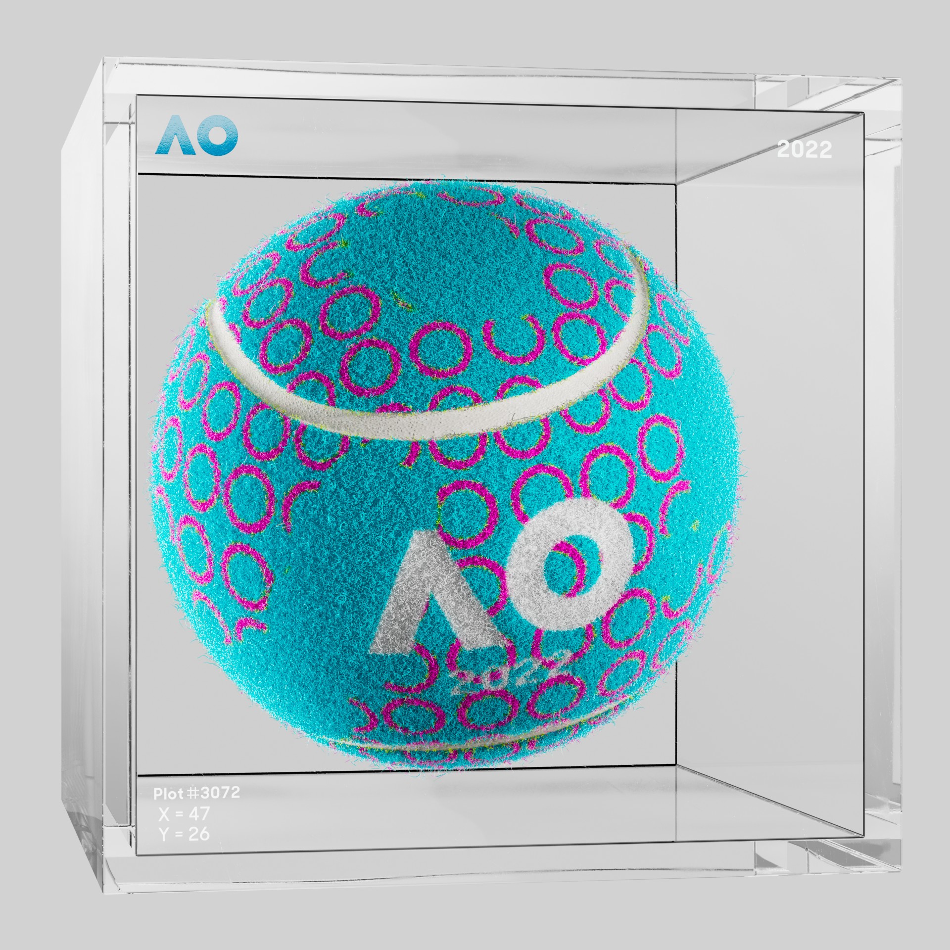 The Australian Open - The Australian Open Art Ball - AO Art Ball #3366 - NFT # 3366
