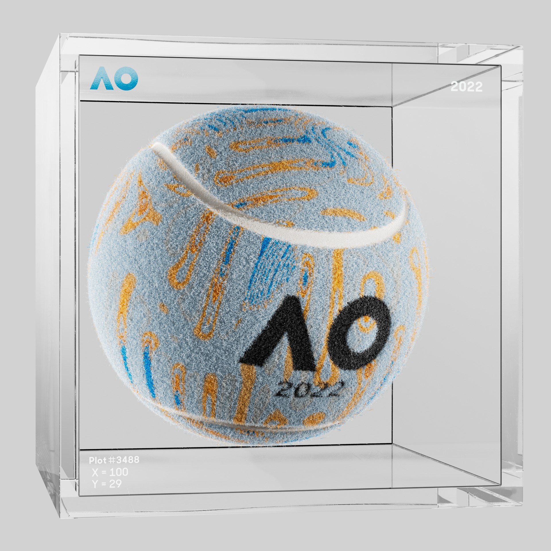 The Australian Open - The Australian Open Art Ball - AO Art Ball #3367 - NFT # 3367