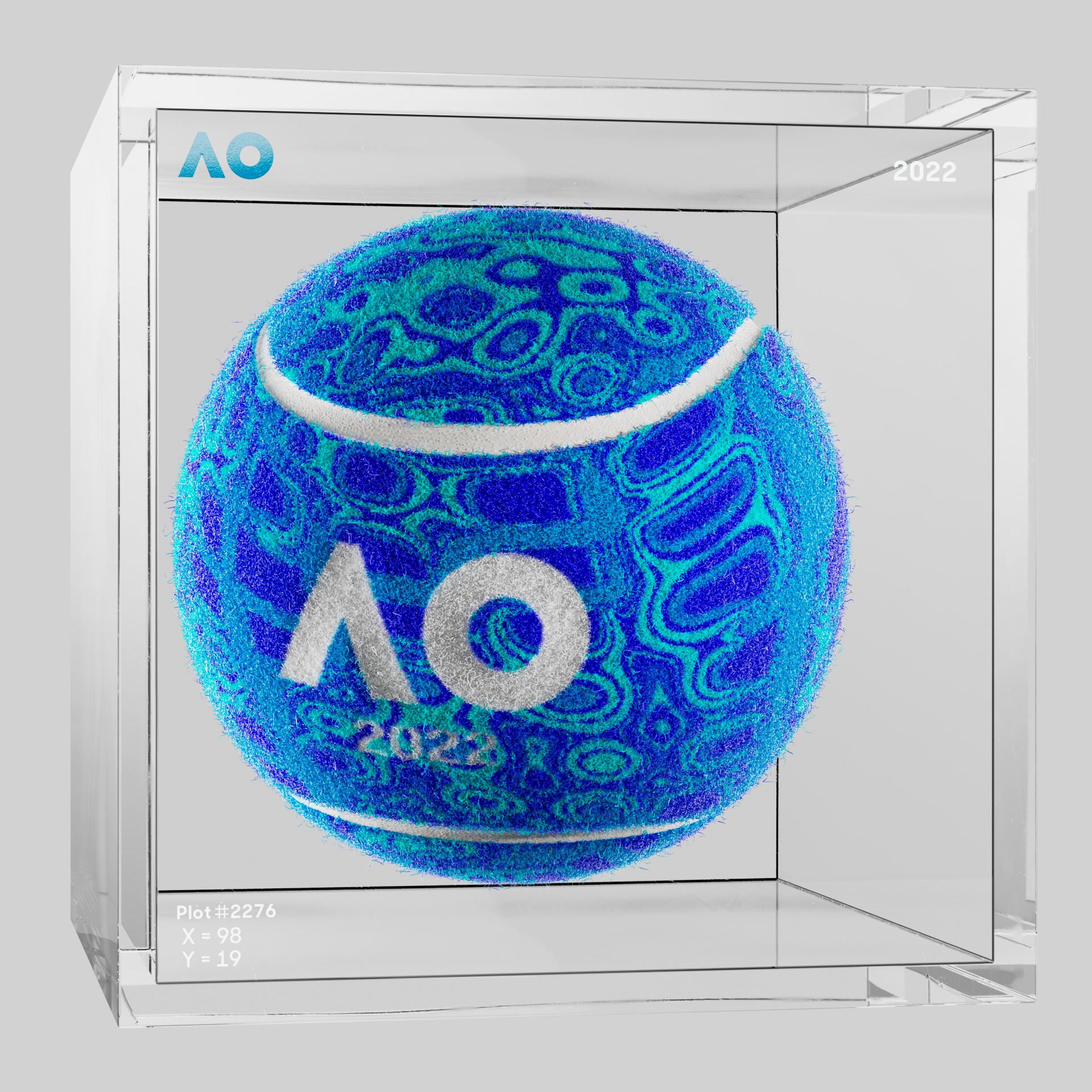 The Australian Open - The Australian Open Art Ball - AO Art Ball #3371 - NFT # 3371