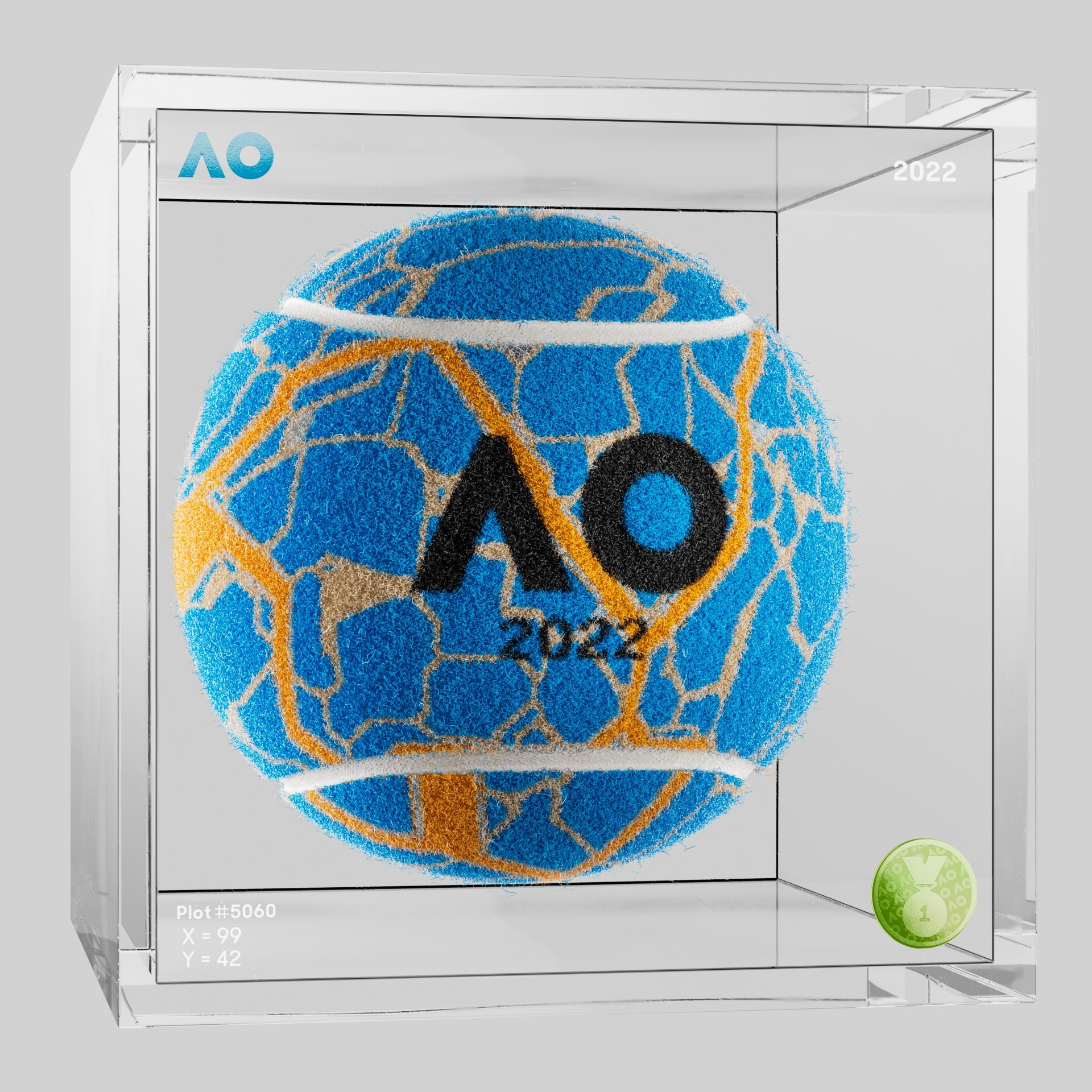 The Australian Open - The Australian Open Art Ball - AO Art Ball #3374 - NFT # 3374
