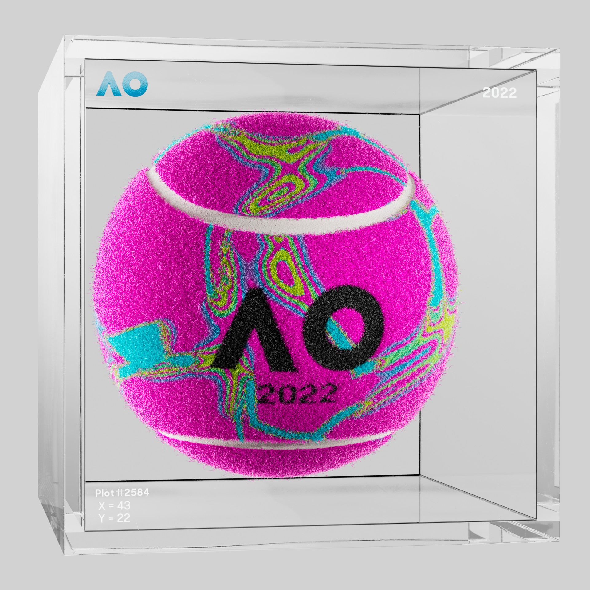 The Australian Open - The Australian Open Art Ball - AO Art Ball #3377 - NFT # 3377