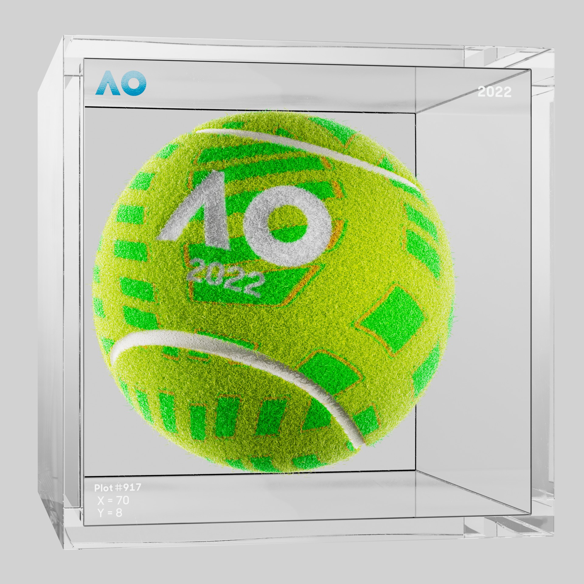 The Australian Open - The Australian Open Art Ball - AO Art Ball #3378 - NFT # 3378
