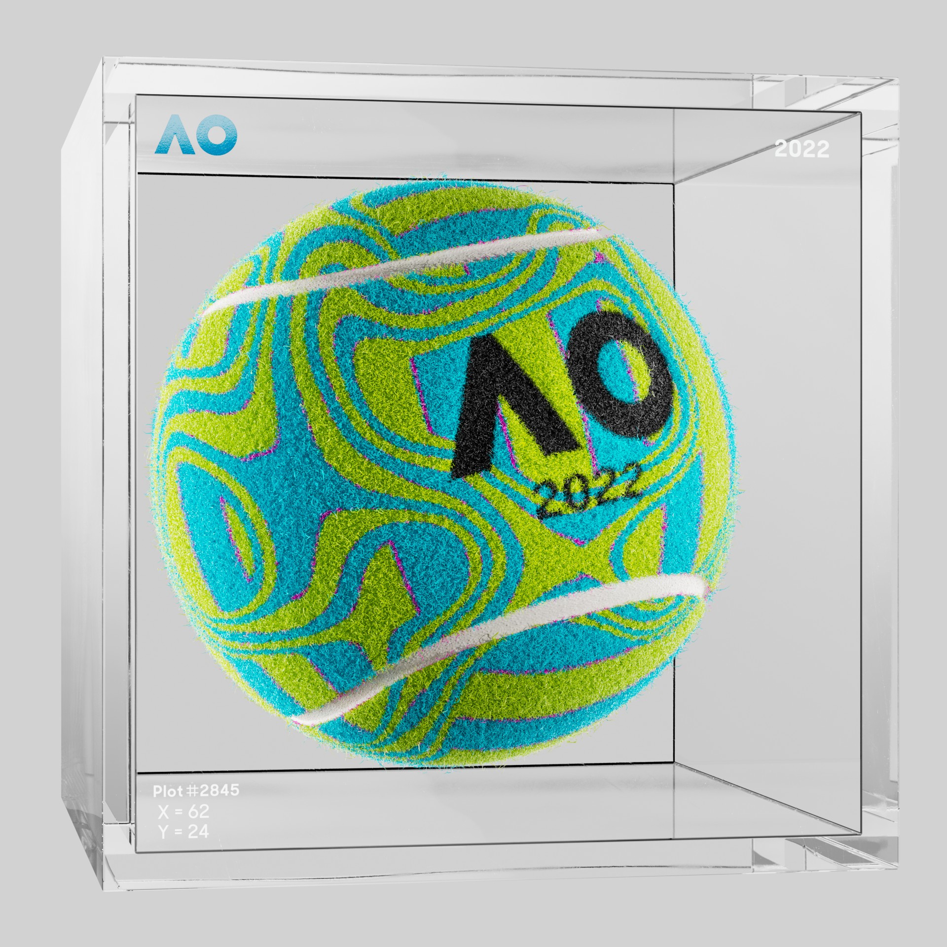 The Australian Open - The Australian Open Art Ball - AO Art Ball #3379 - NFT # 3379