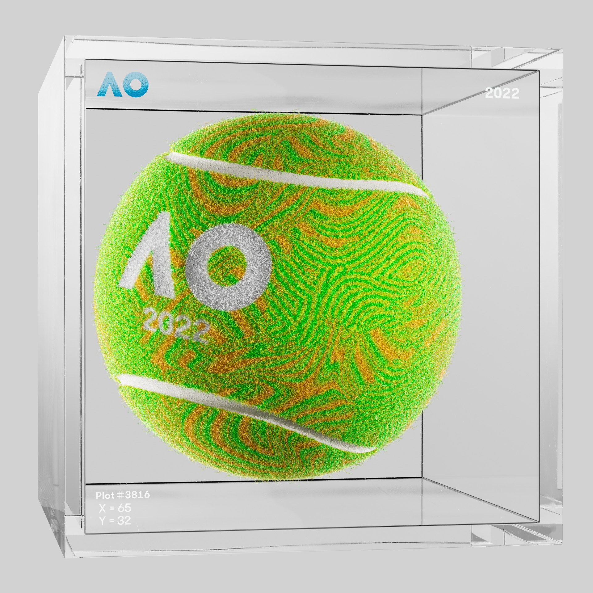 The Australian Open - The Australian Open Art Ball - AO Art Ball #3380 - NFT # 3380