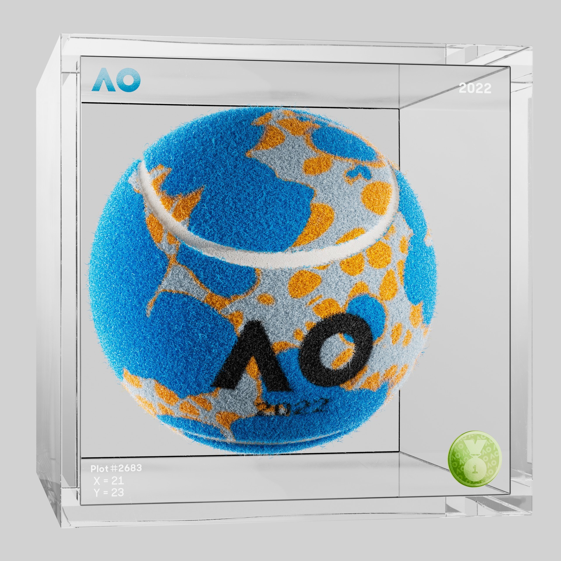 The Australian Open - The Australian Open Art Ball - AO Art Ball #3381 - NFT # 3381