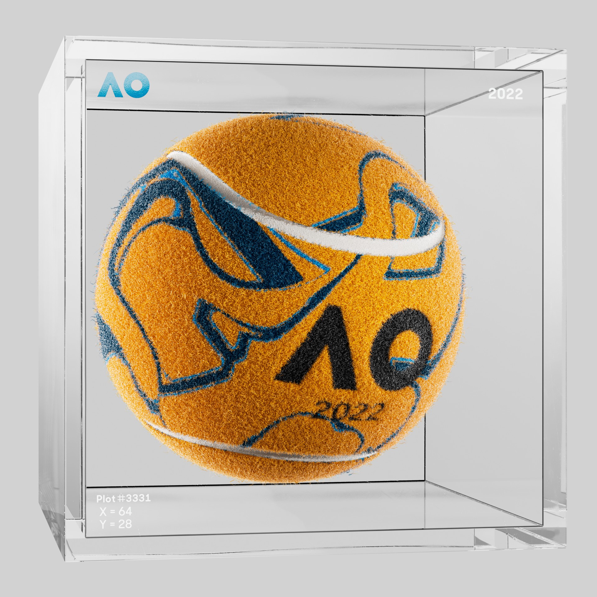 The Australian Open - The Australian Open Art Ball - AO Art Ball #3383 - NFT # 3383