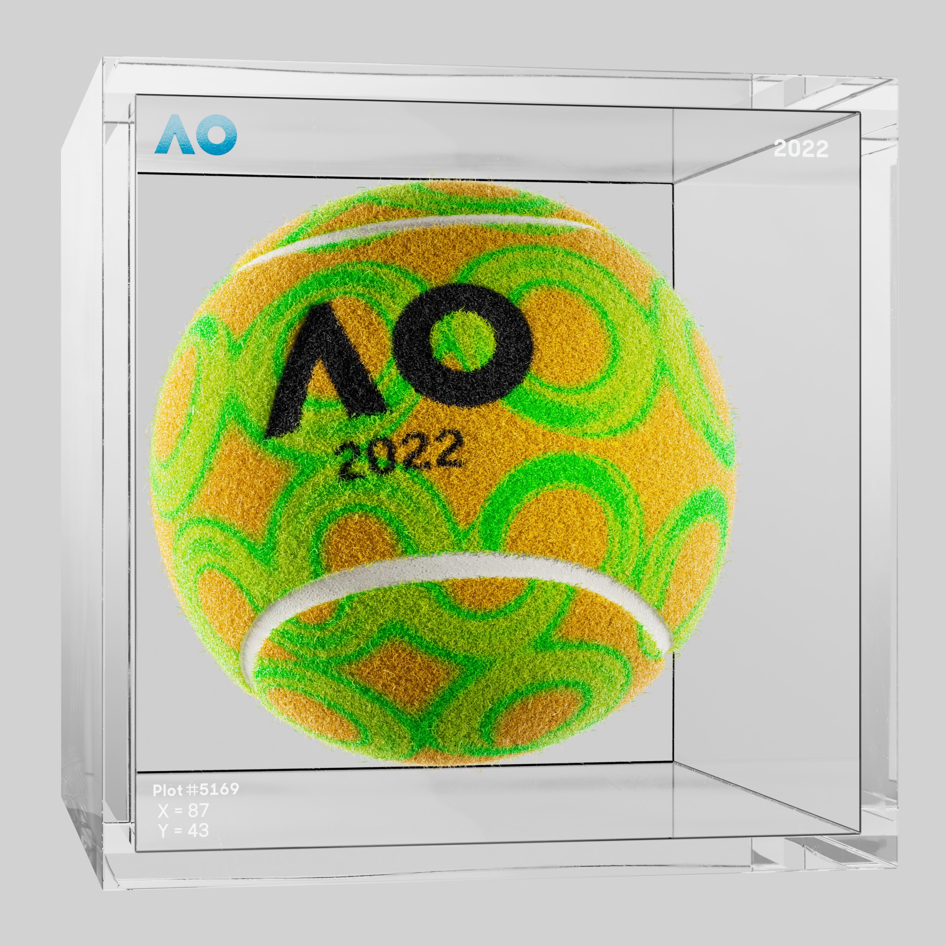 The Australian Open - The Australian Open Art Ball - AO Art Ball #3384 - NFT # 3384