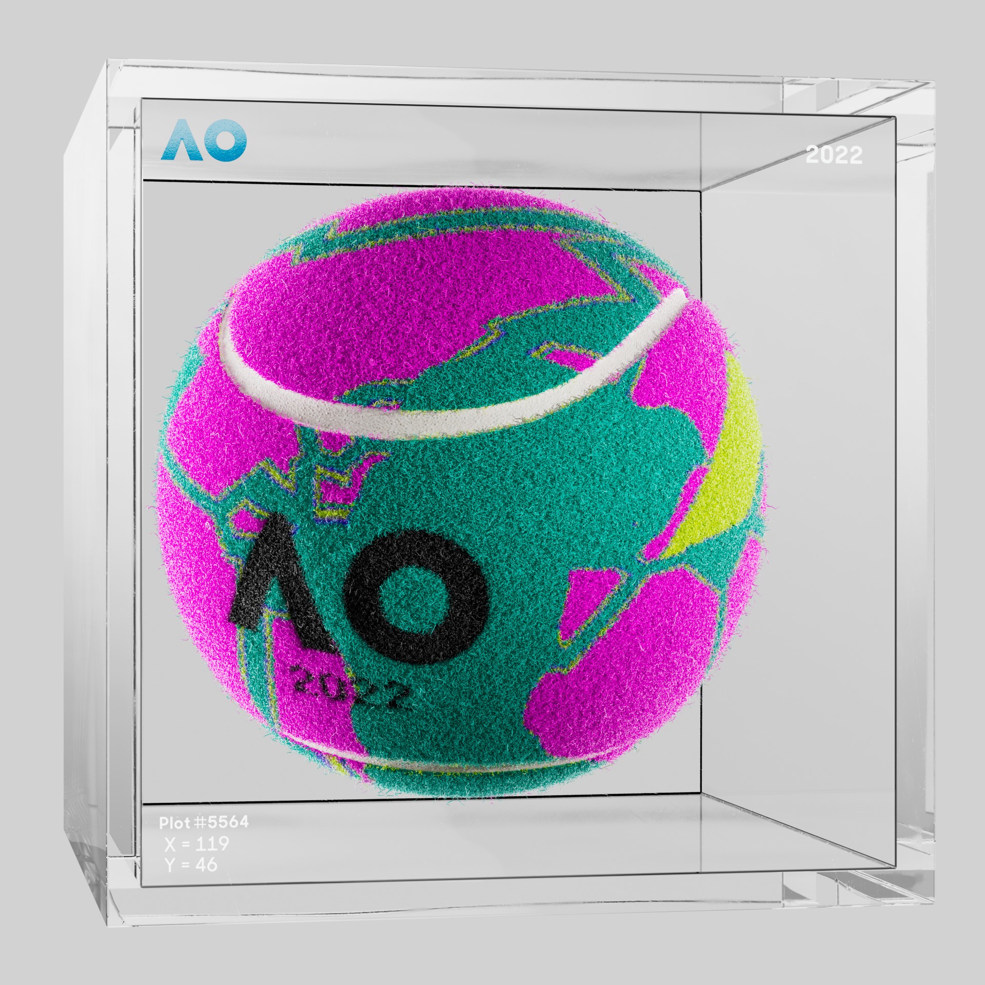 The Australian Open - The Australian Open Art Ball - AO Art Ball #3385 - NFT # 3385