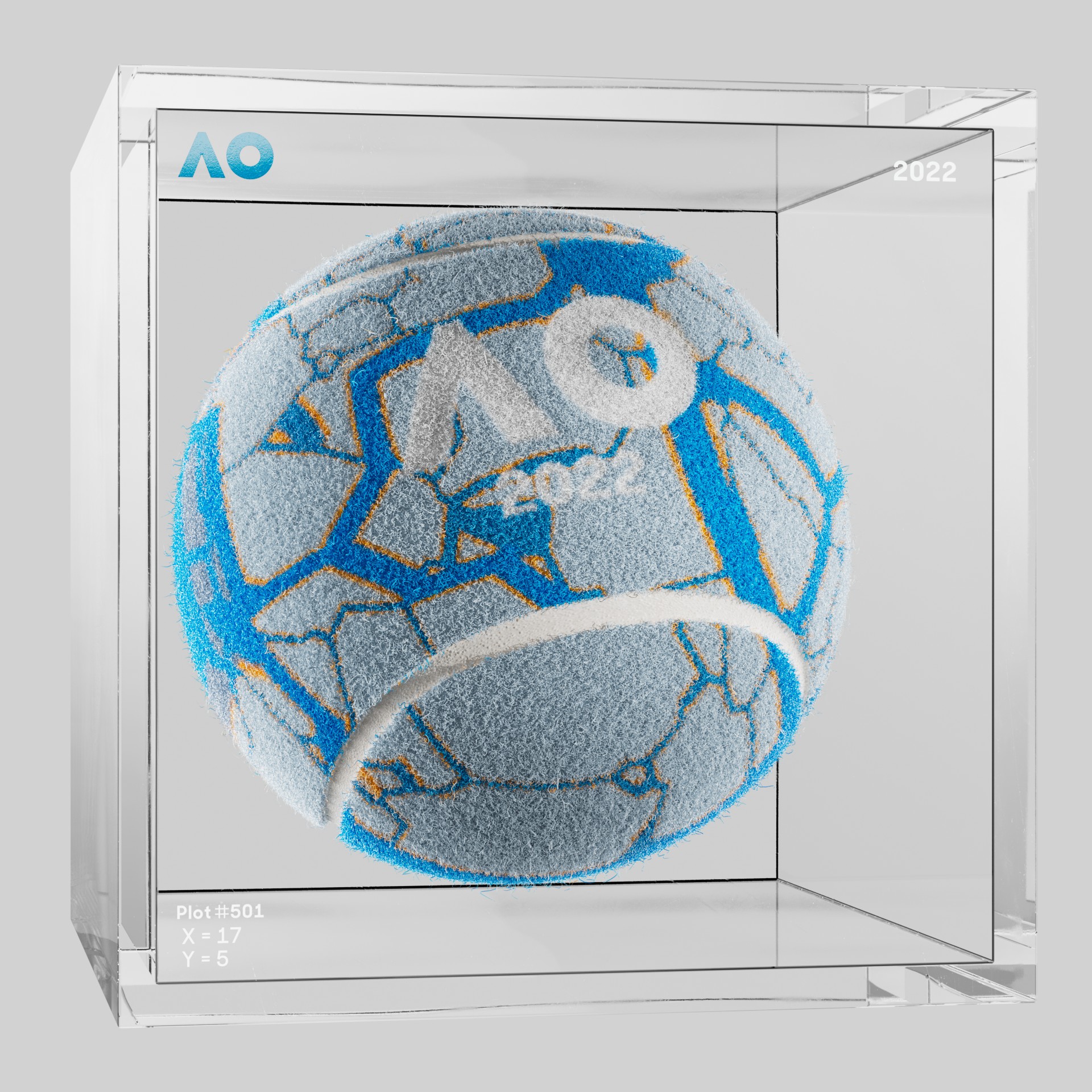 The Australian Open - The Australian Open Art Ball - AO Art Ball #3386 - NFT # 3386