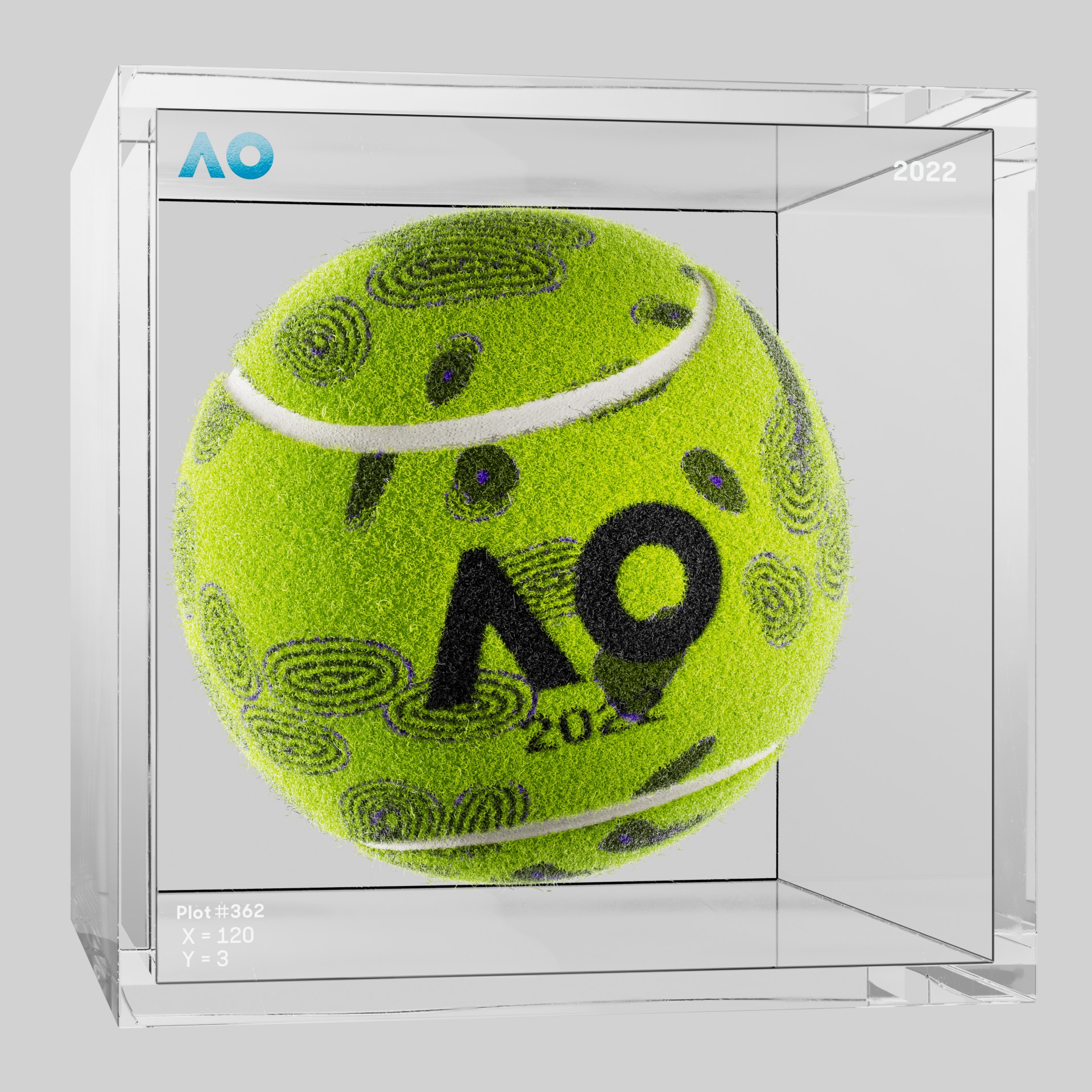 The Australian Open - The Australian Open Art Ball - AO Art Ball #3392 - NFT # 3392