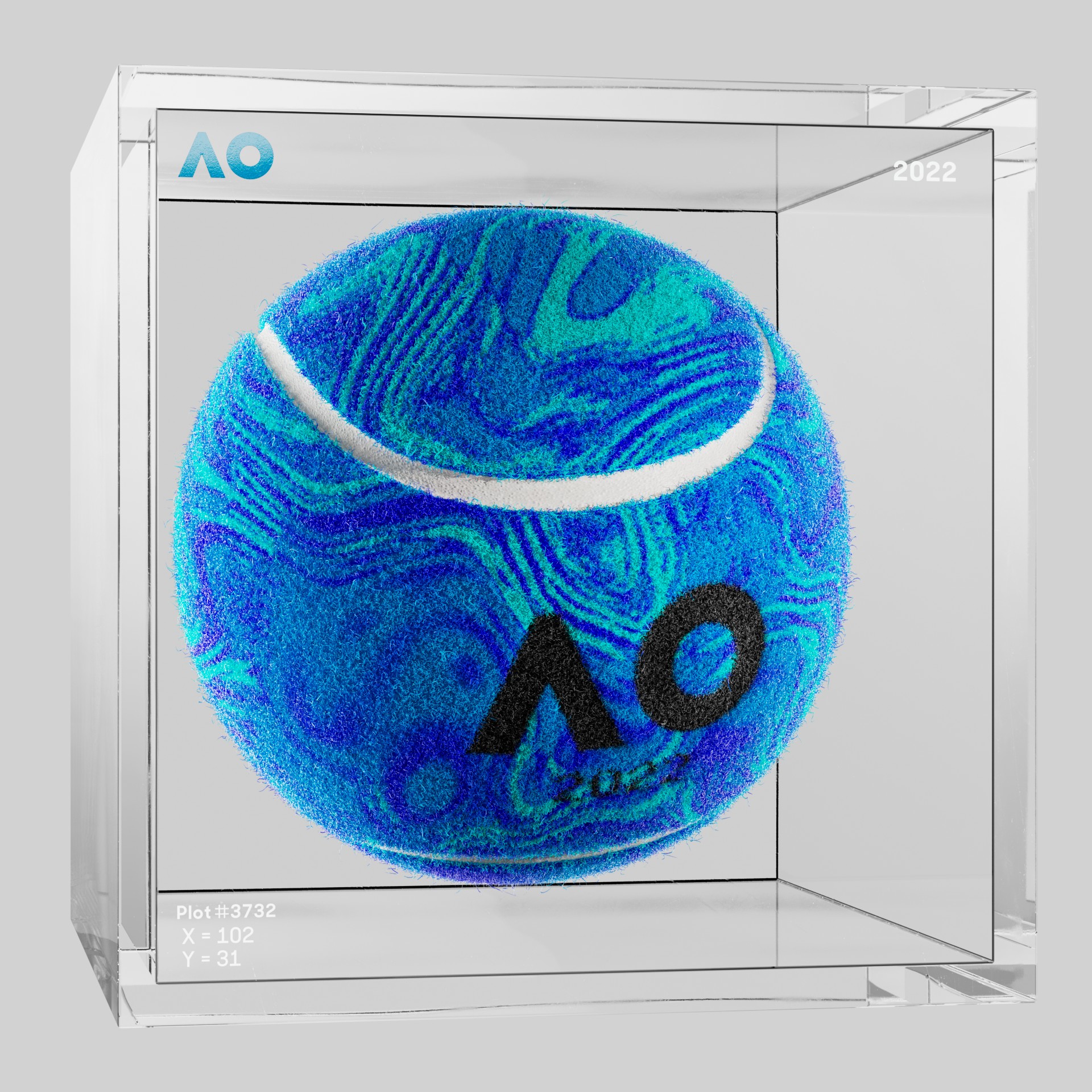 The Australian Open - The Australian Open Art Ball - AO Art Ball #3394 - NFT # 3394