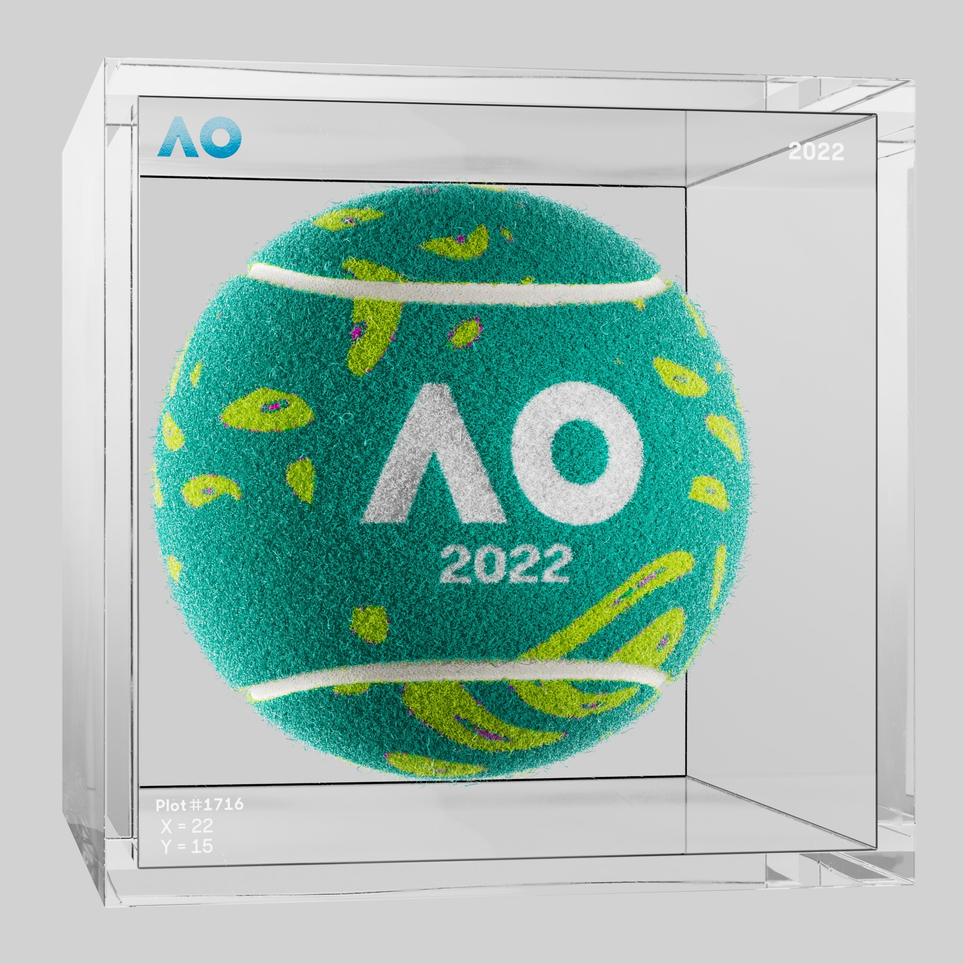 The Australian Open - The Australian Open Art Ball - AO Art Ball #3398 - NFT # 3398