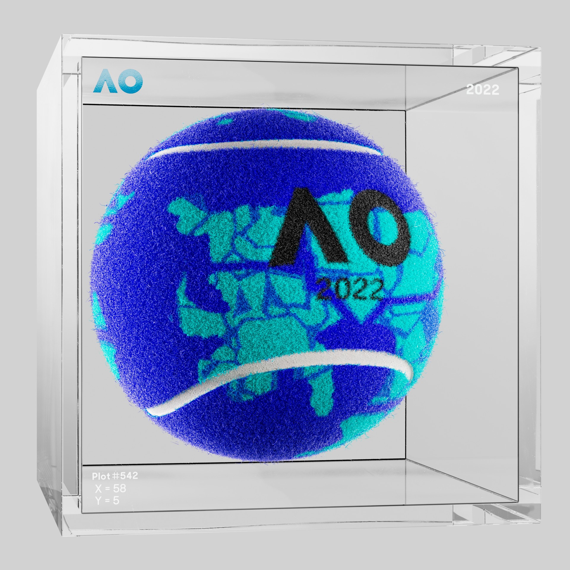The Australian Open - The Australian Open Art Ball - AO Art Ball #3402 - NFT # 3402