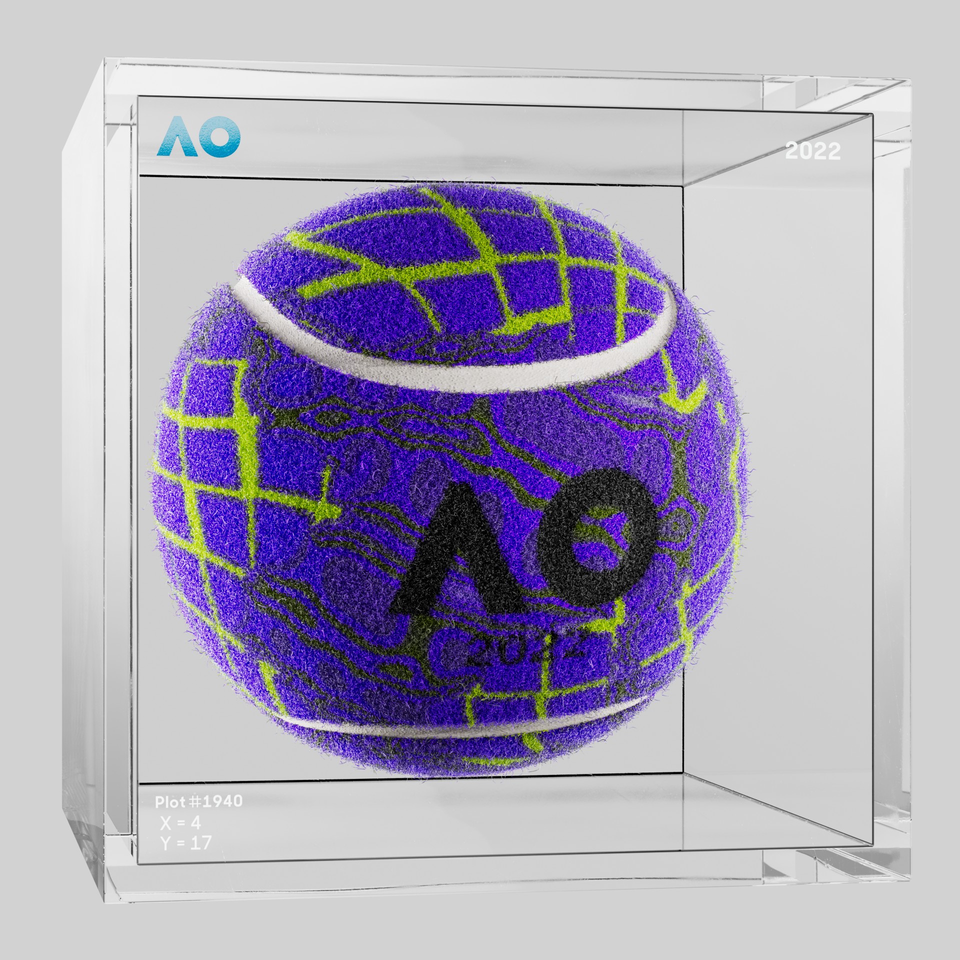 The Australian Open - The Australian Open Art Ball - AO Art Ball #3406 - NFT # 3406