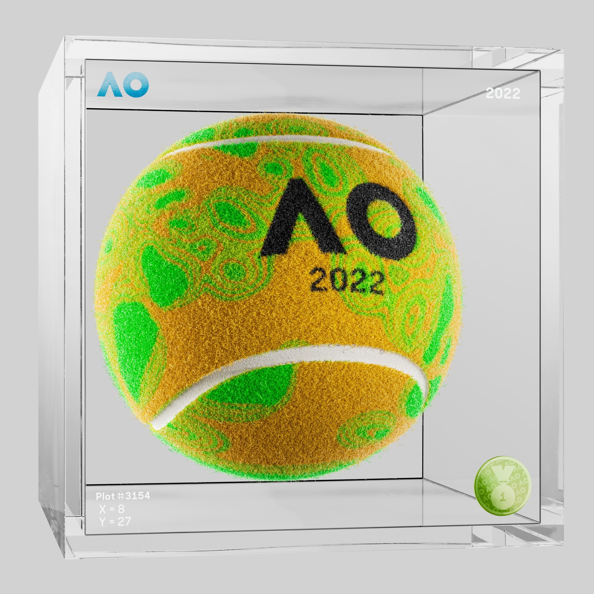 The Australian Open - The Australian Open Art Ball - AO Art Ball #3407 - NFT # 3407