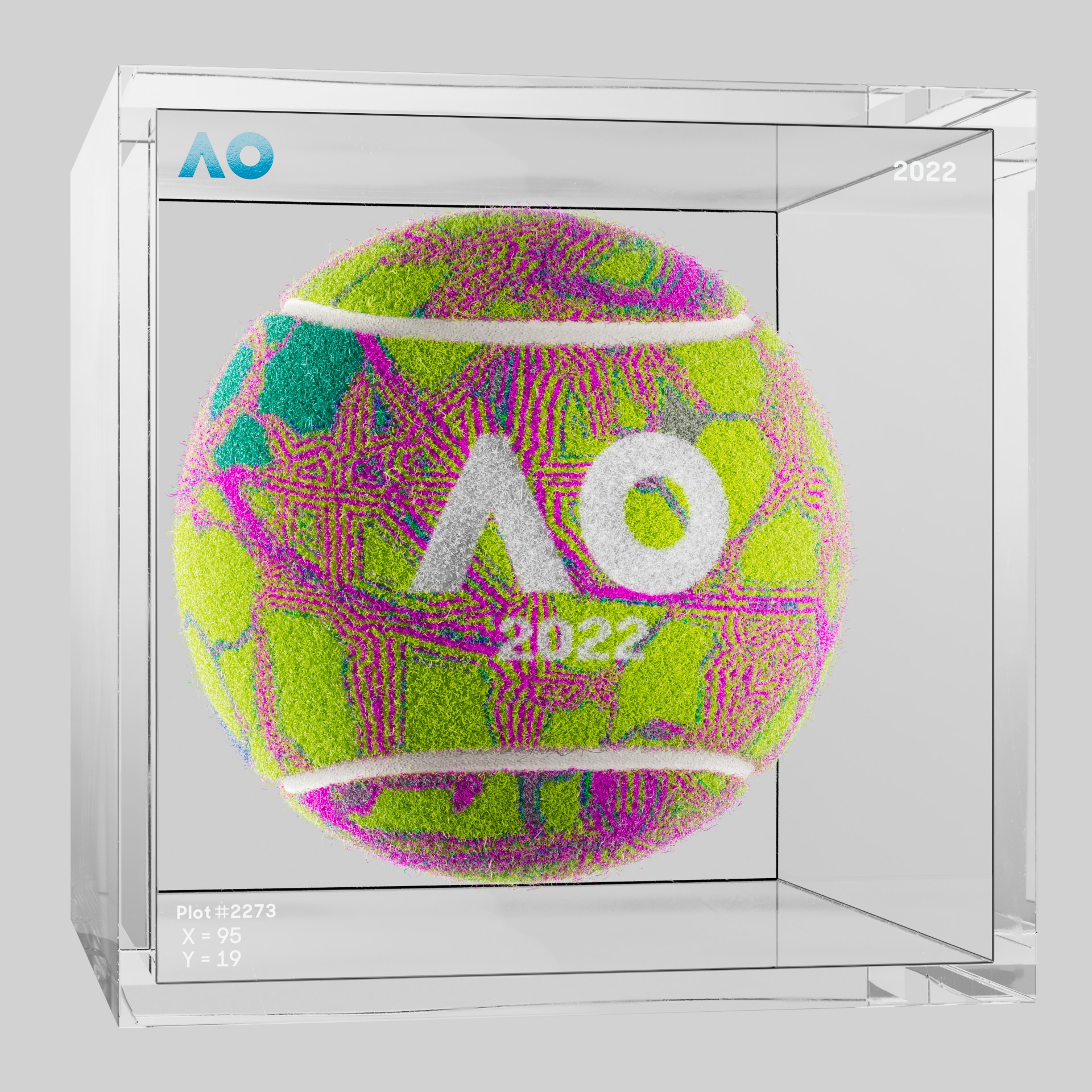 The Australian Open - The Australian Open Art Ball - AO Art Ball #3408 - NFT # 3408