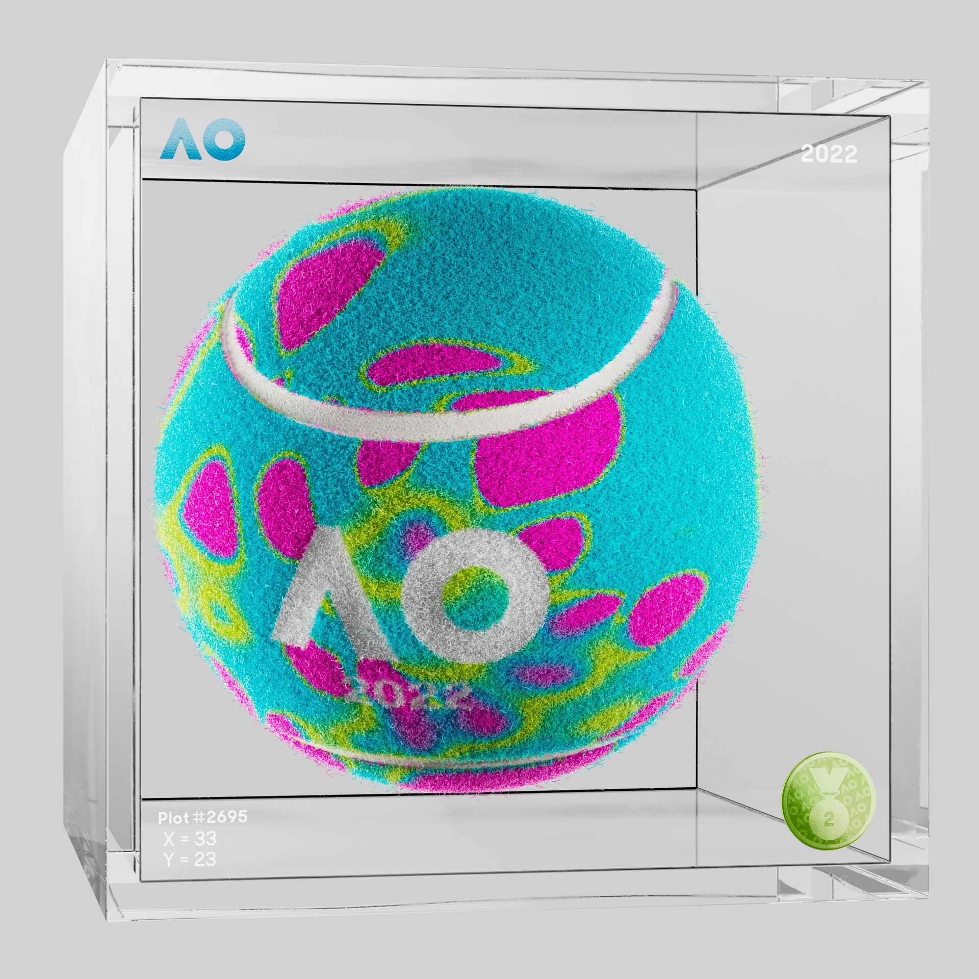The Australian Open - The Australian Open Art Ball - AO Art Ball #3409 - NFT # 3409
