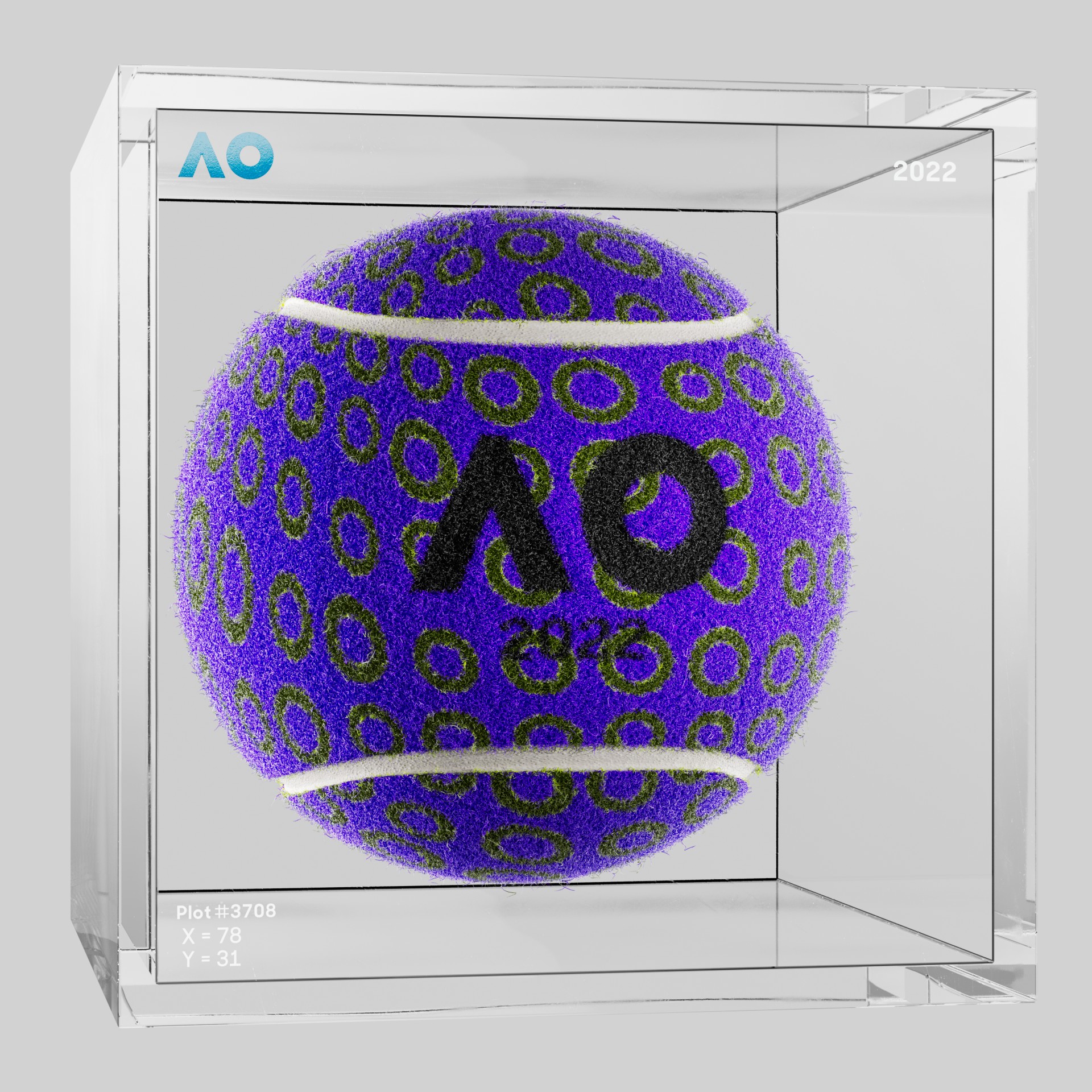 The Australian Open - The Australian Open Art Ball - AO Art Ball #3411 - NFT # 3411