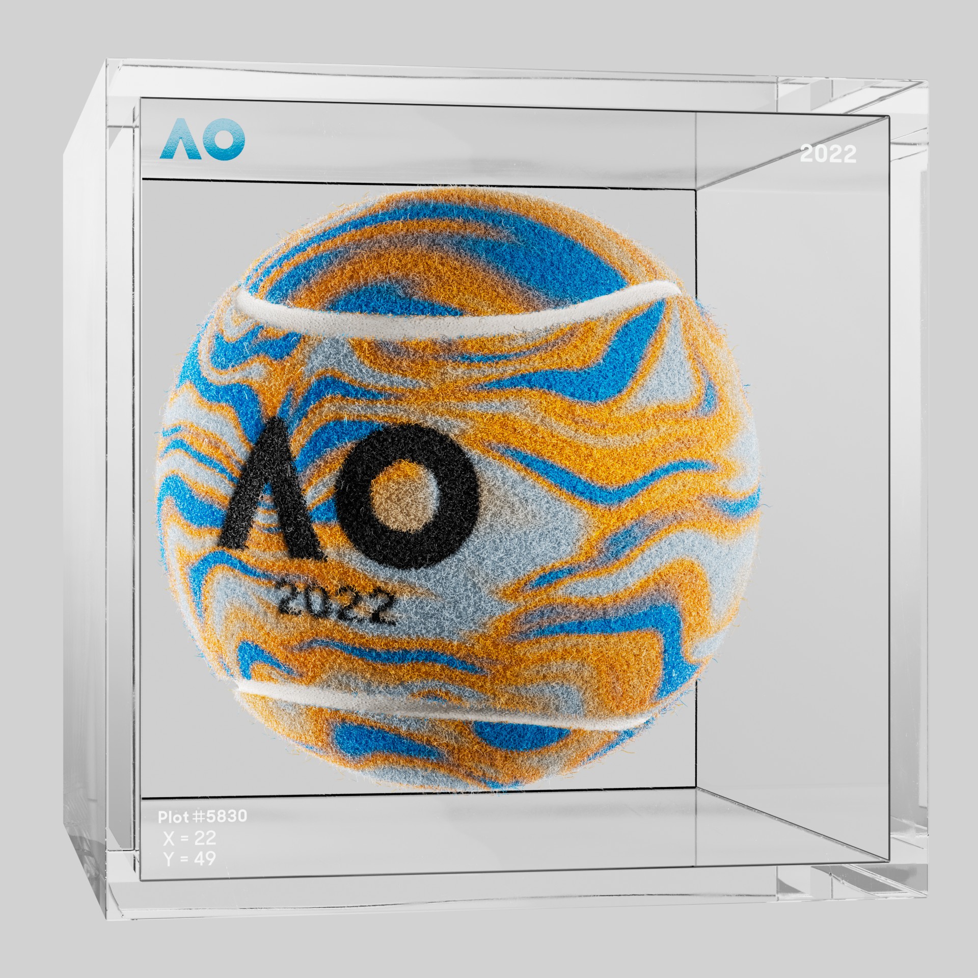 The Australian Open - The Australian Open Art Ball - AO Art Ball #3421 - NFT # 3421