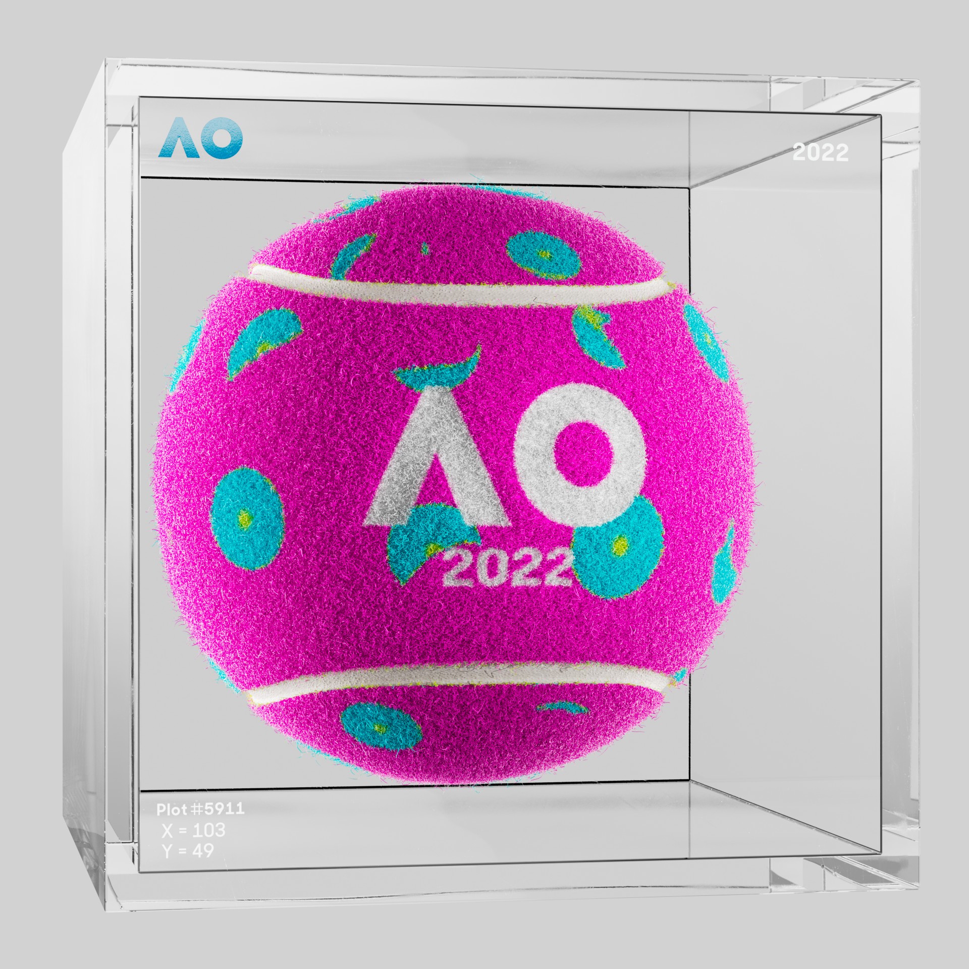 The Australian Open - The Australian Open Art Ball - AO Art Ball #3434 - NFT # 3434