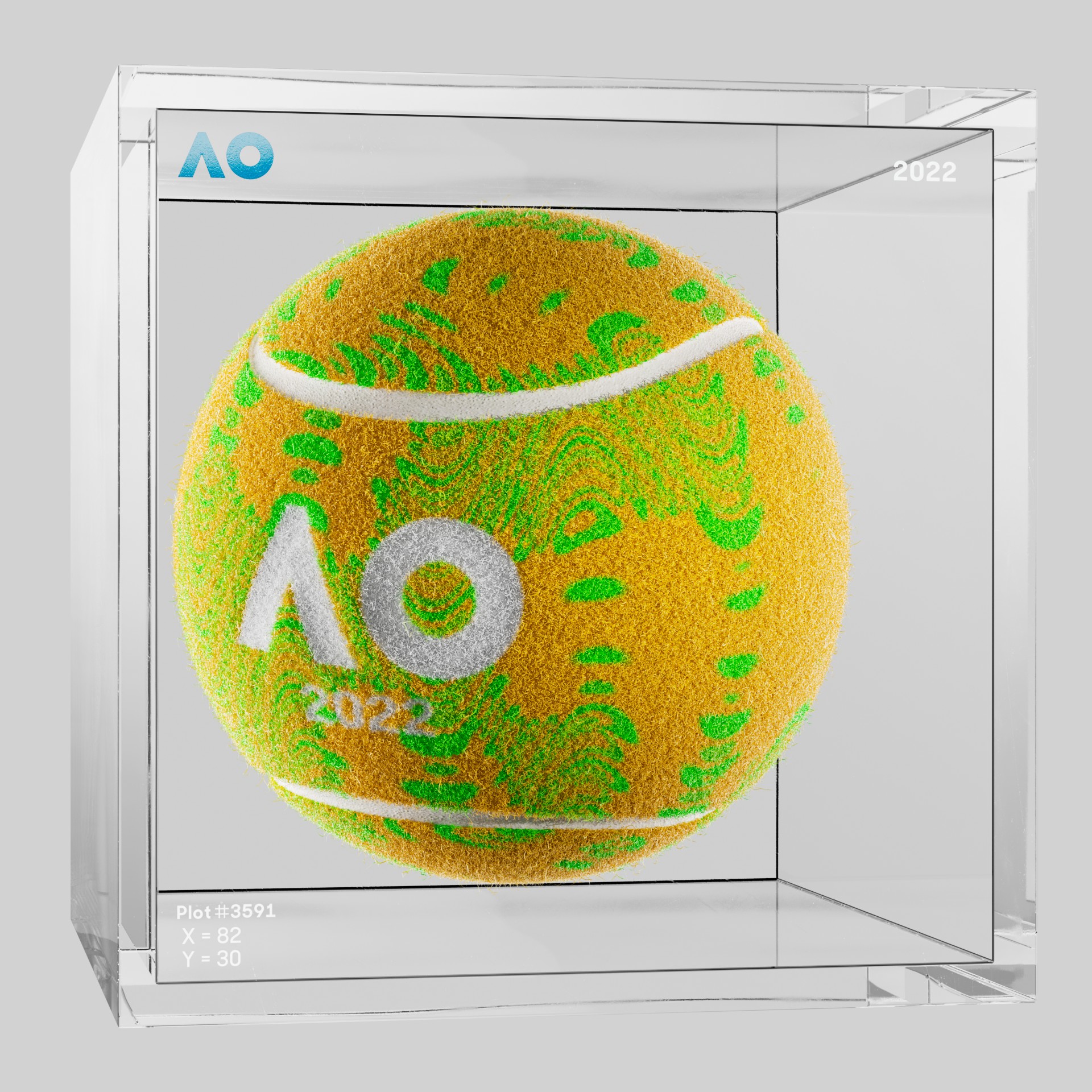 The Australian Open - The Australian Open Art Ball - AO Art Ball #3440 - NFT # 3440