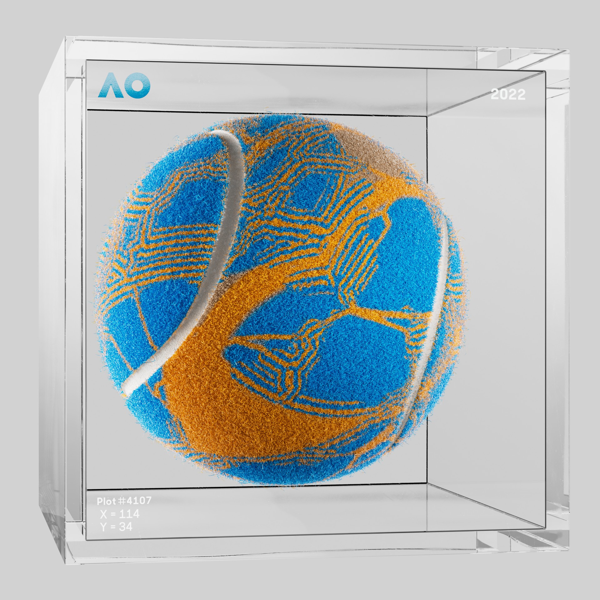 The Australian Open - The Australian Open Art Ball - AO Art Ball #3442 - NFT # 3442