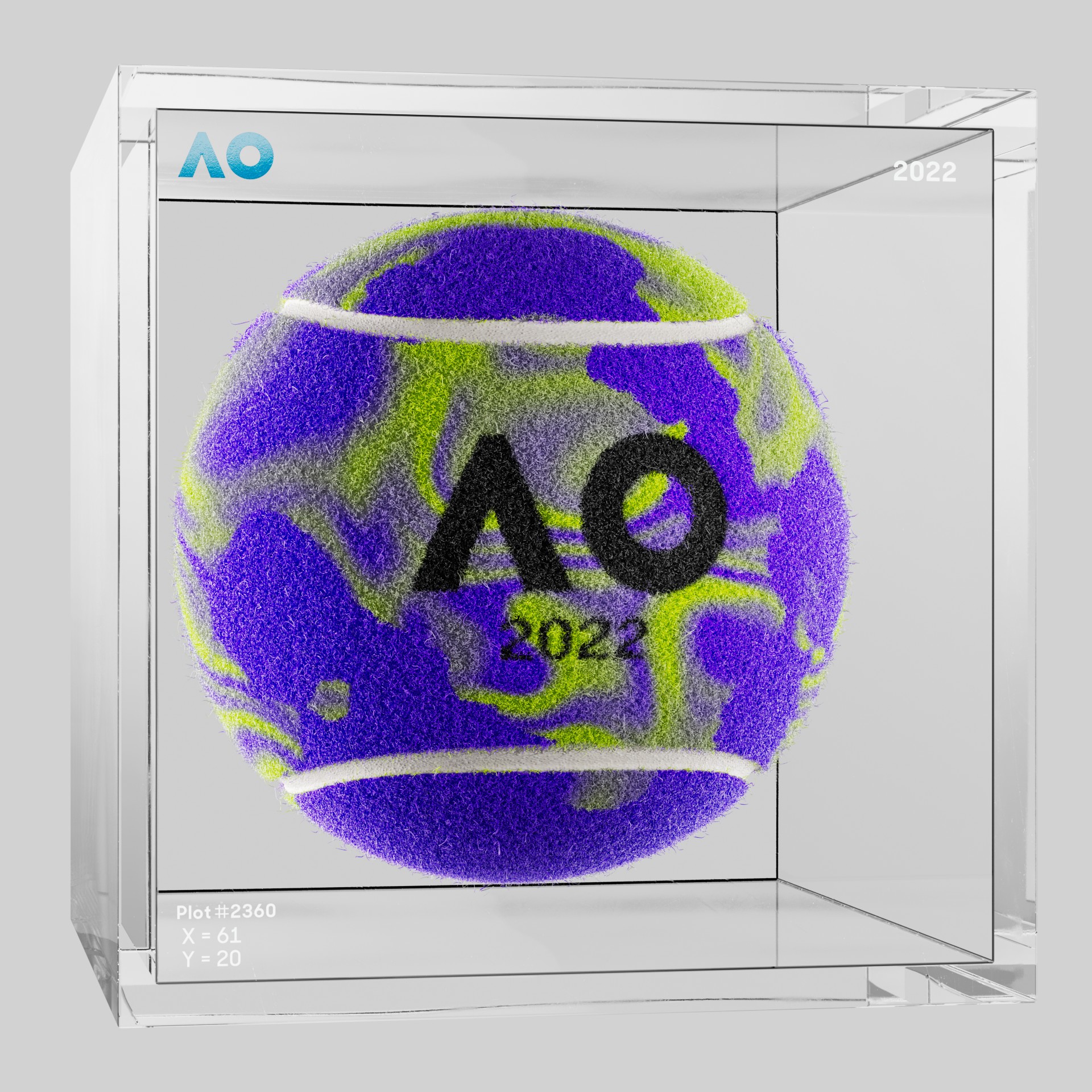 The Australian Open - The Australian Open Art Ball - AO Art Ball #3443 - NFT # 3443