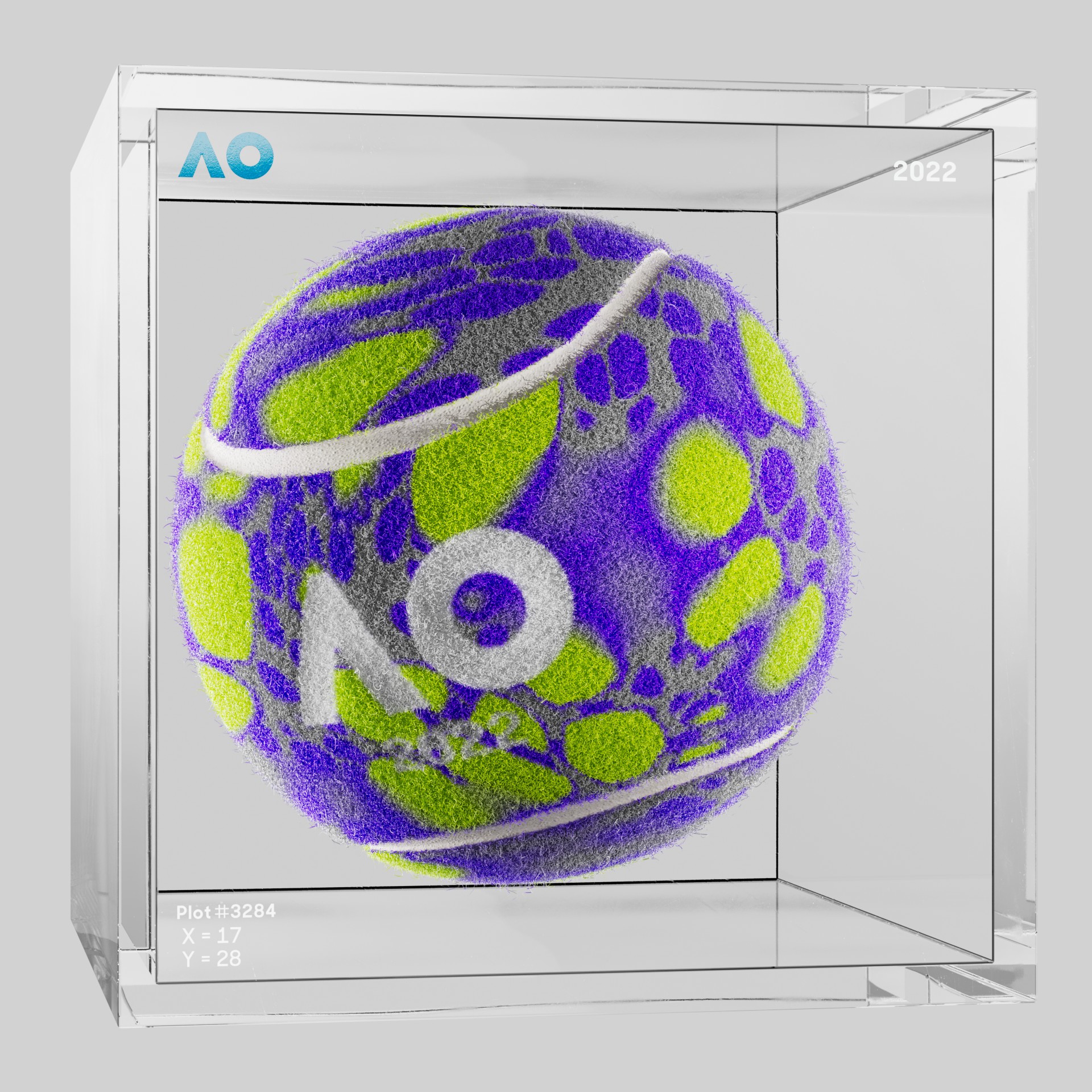 The Australian Open - The Australian Open Art Ball - AO Art Ball #3446 - NFT # 3446