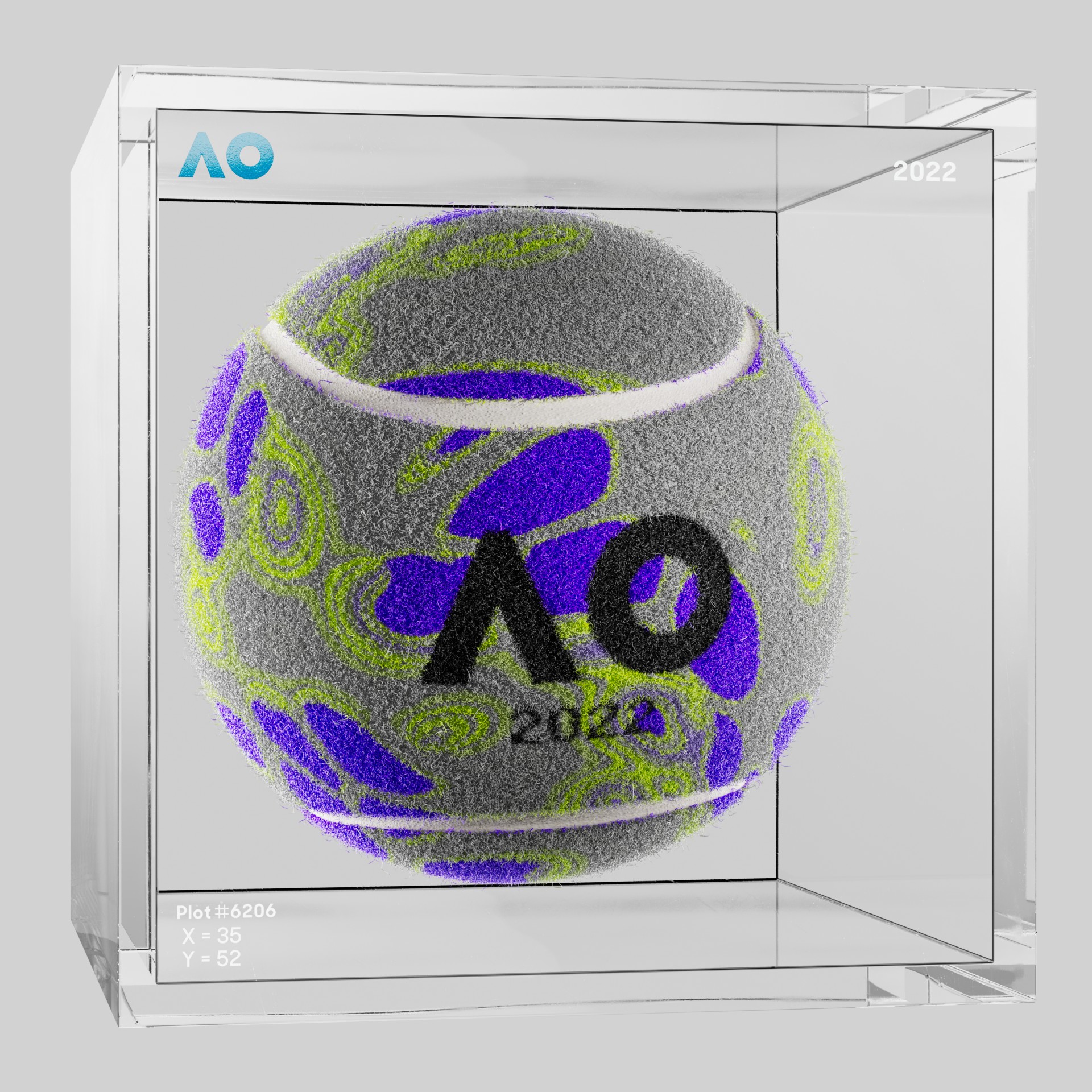 The Australian Open - The Australian Open Art Ball - AO Art Ball #3447 - NFT # 3447