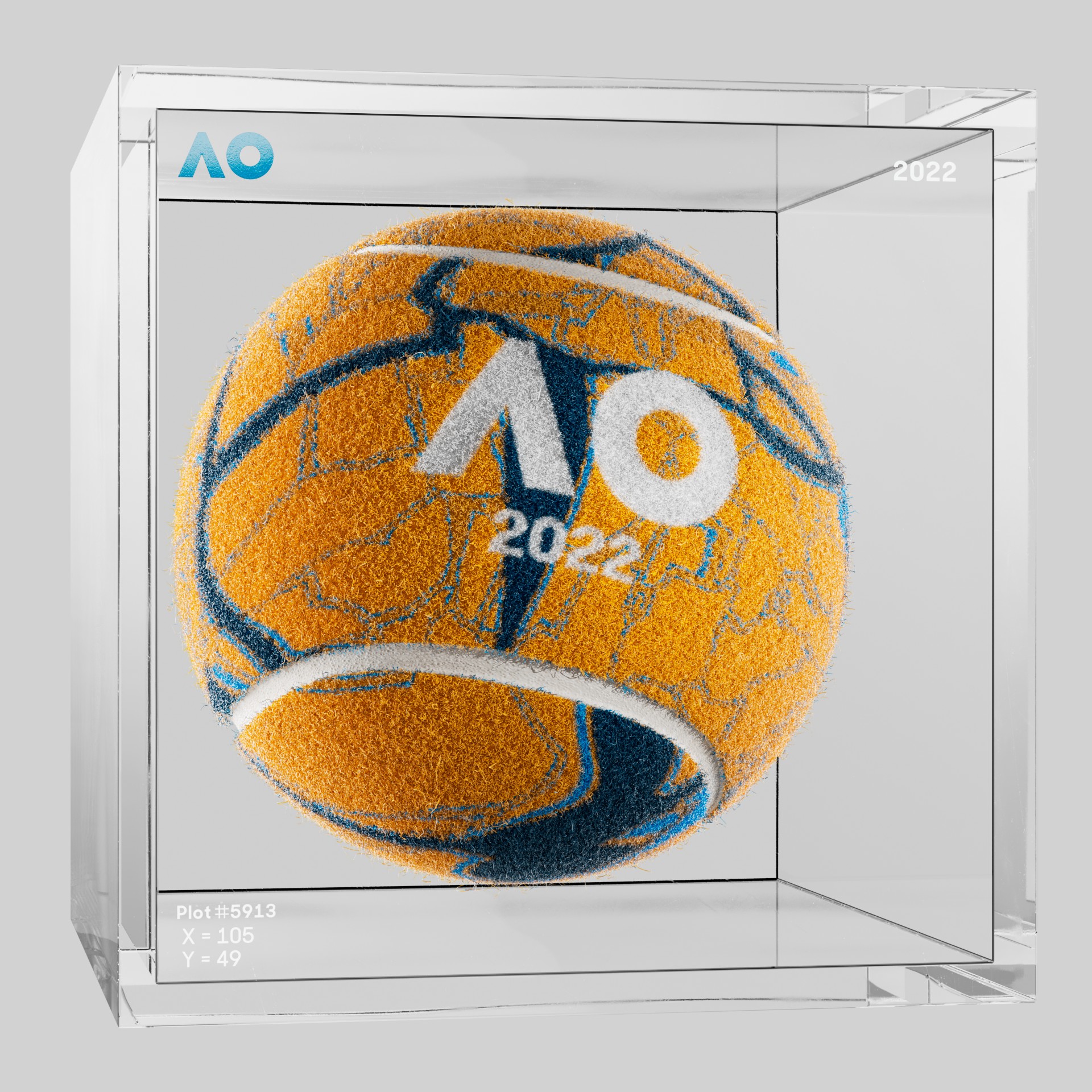 The Australian Open - The Australian Open Art Ball - AO Art Ball #3448 - NFT # 3448